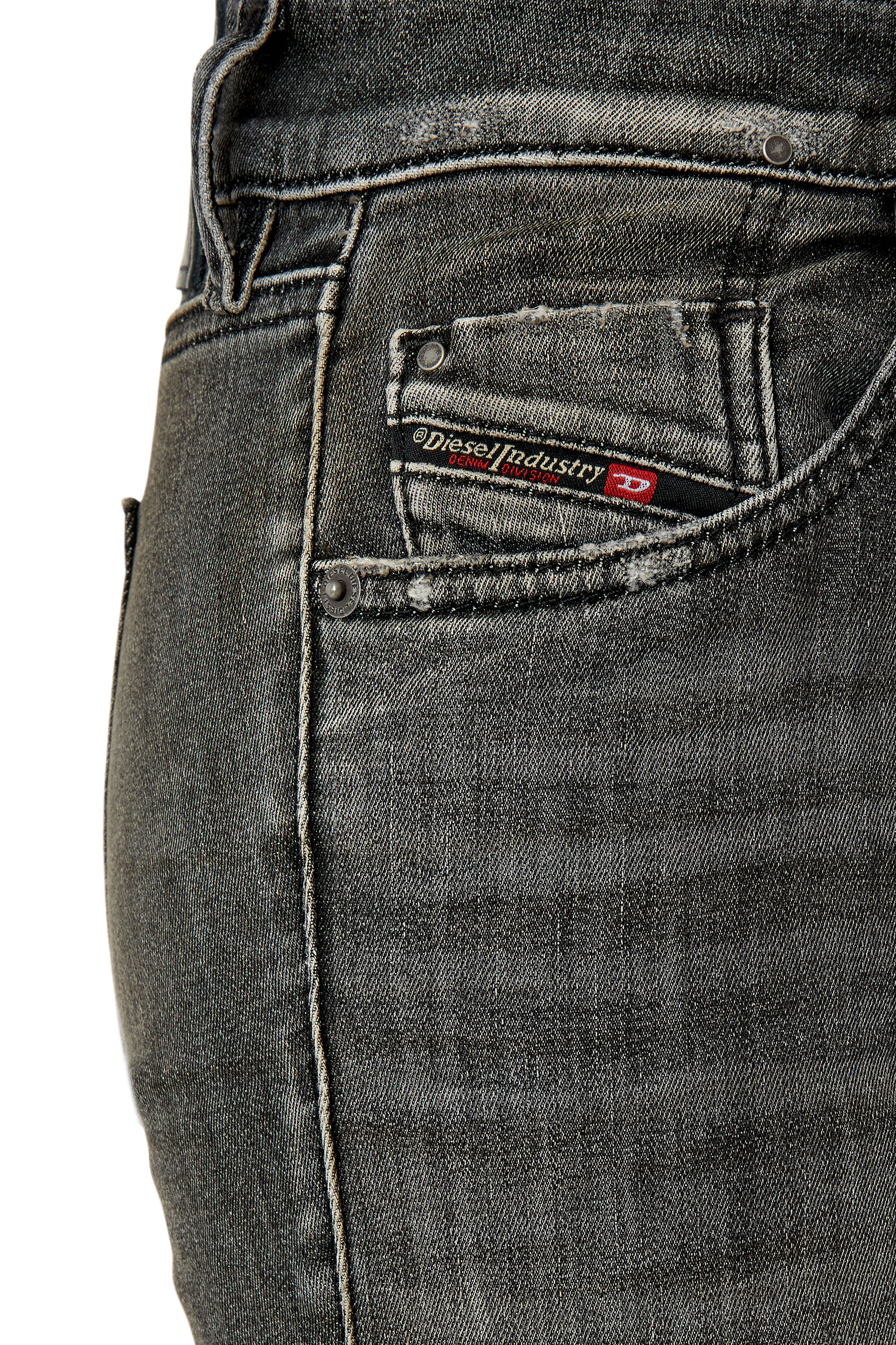 Diesel - Slim D-Ollies JoggJeans® 09F01, Black/Dark grey - Image 4