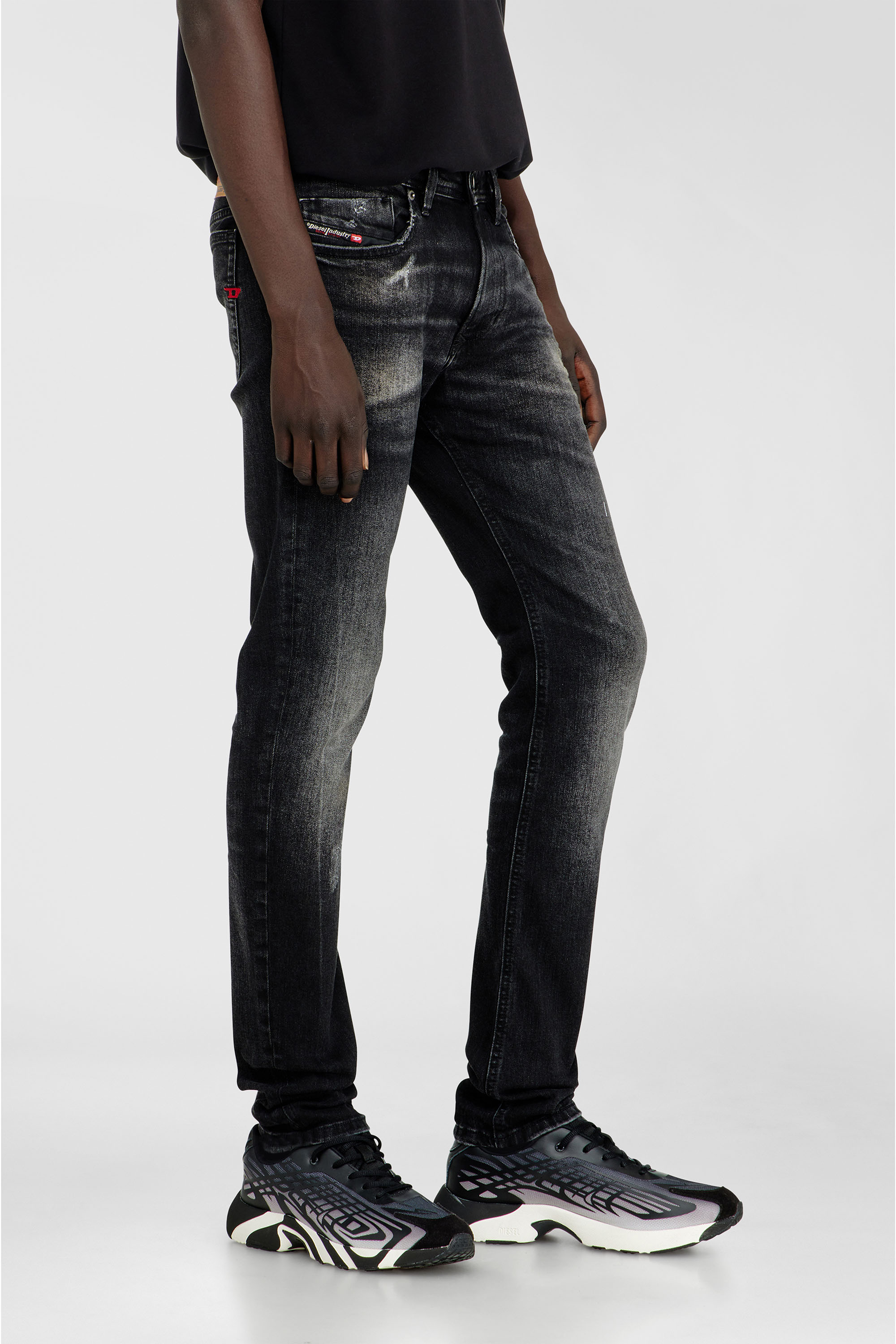 Diesel - Man's Skinny Jeans 1979 Sleenker 0DBDP, Black/Dark grey - 7