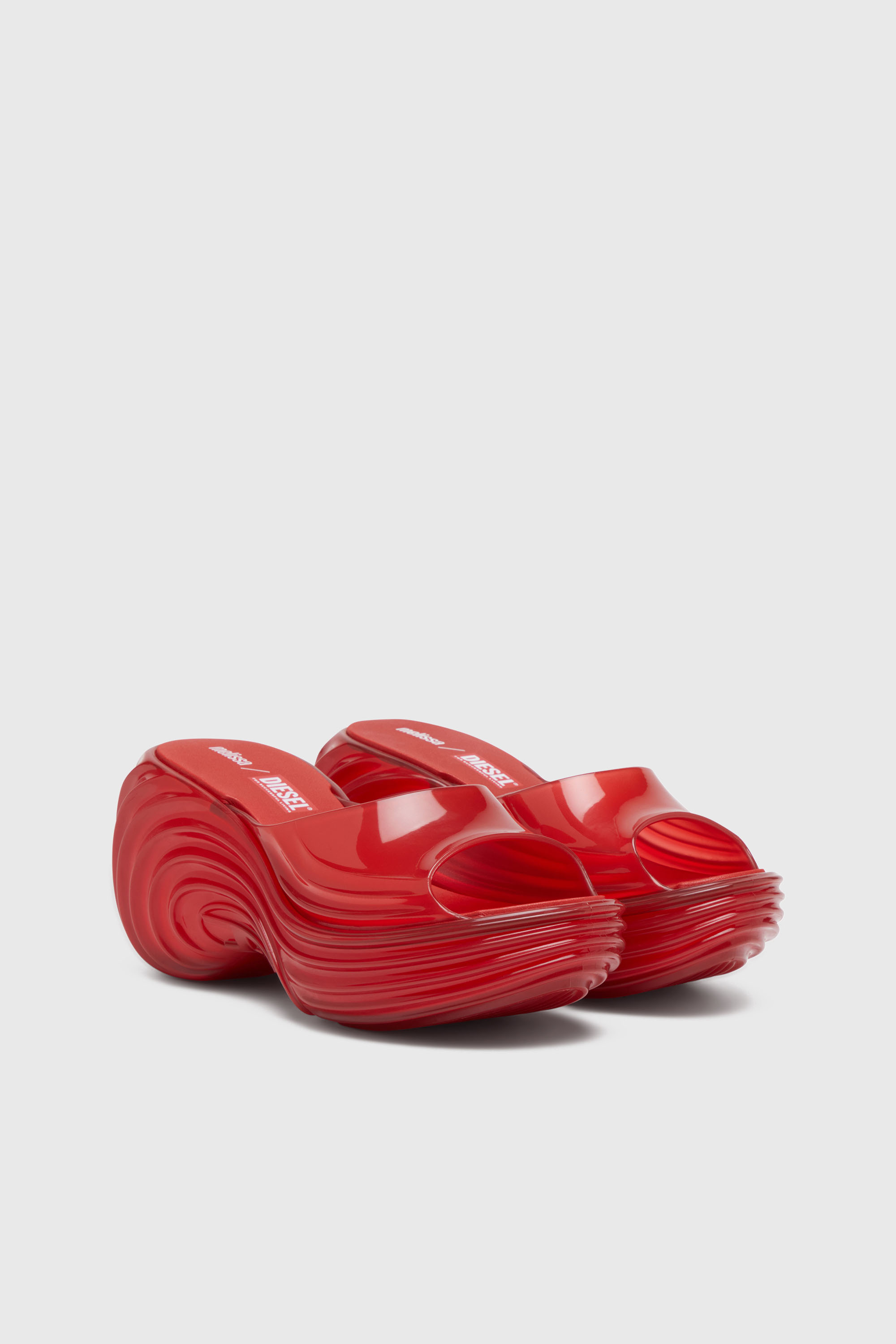 Diesel - MELISSA QUANTUM PLATFORM, Woman's Platform mule in Melflex&reg; in Red - 2