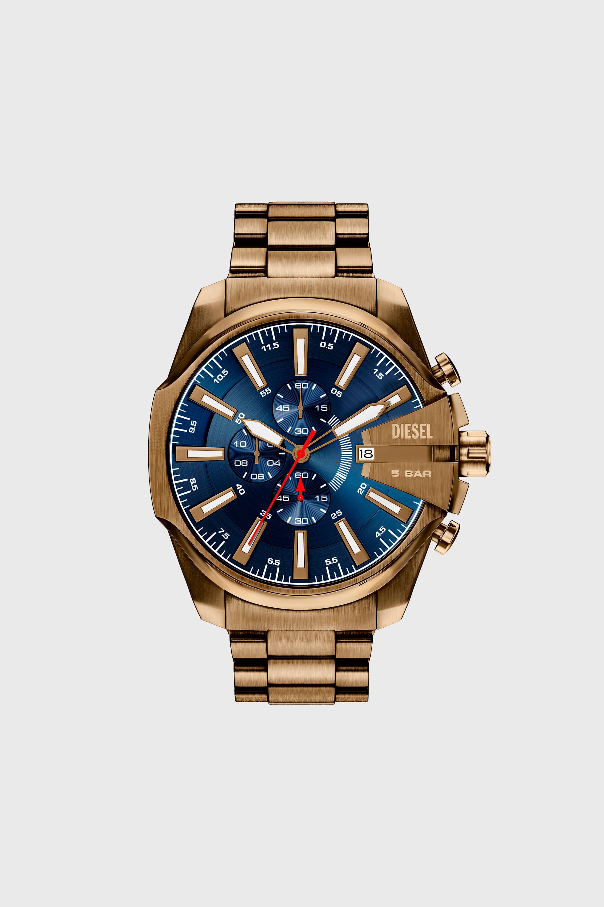 Mega Chief Slim antique gold-tone stainless steel watch