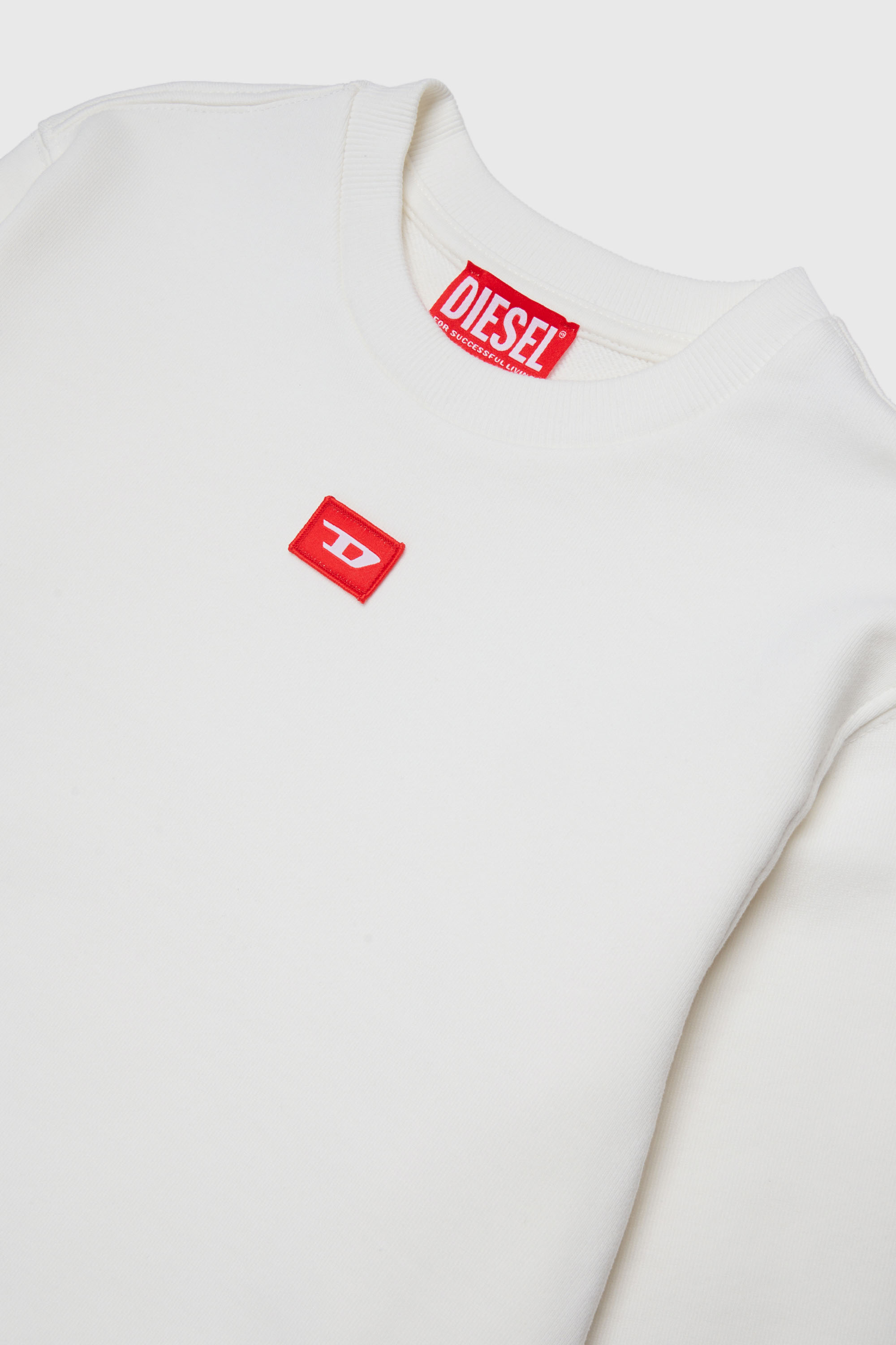 Diesel - SXGIN OVER, Unisex's Sweatshirt small logo patch in White - 3