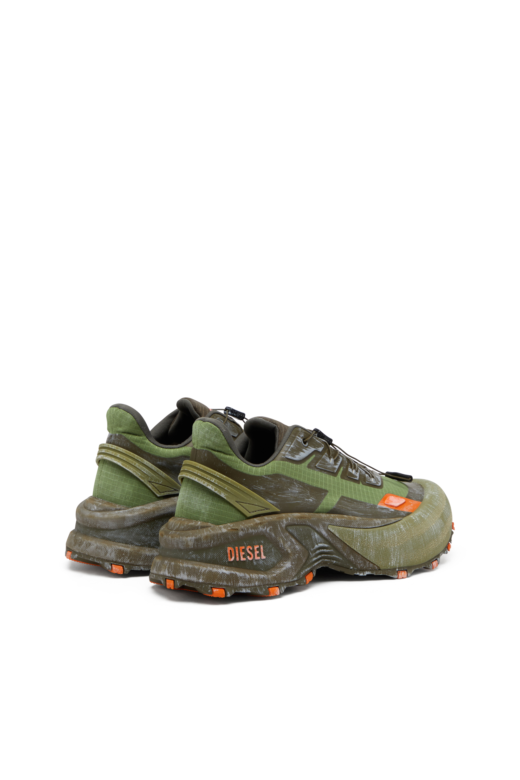 Diesel - D-CAGE RUNNER, Man's D-Cage Runner-Sneaker in Green/Orange - 4