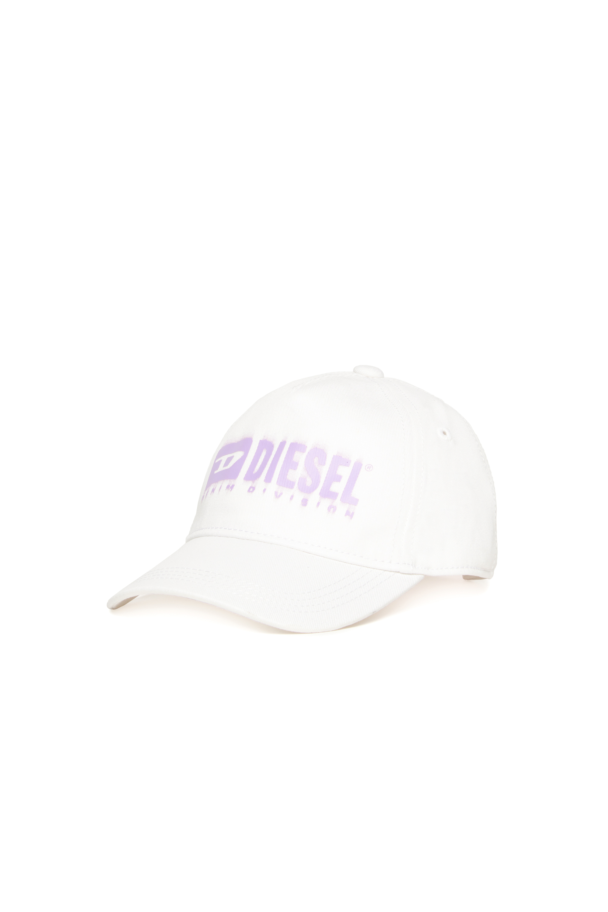 Diesel - FPRITTILB, Unisex's Denim baseball cap with dégradé logo in White - 1