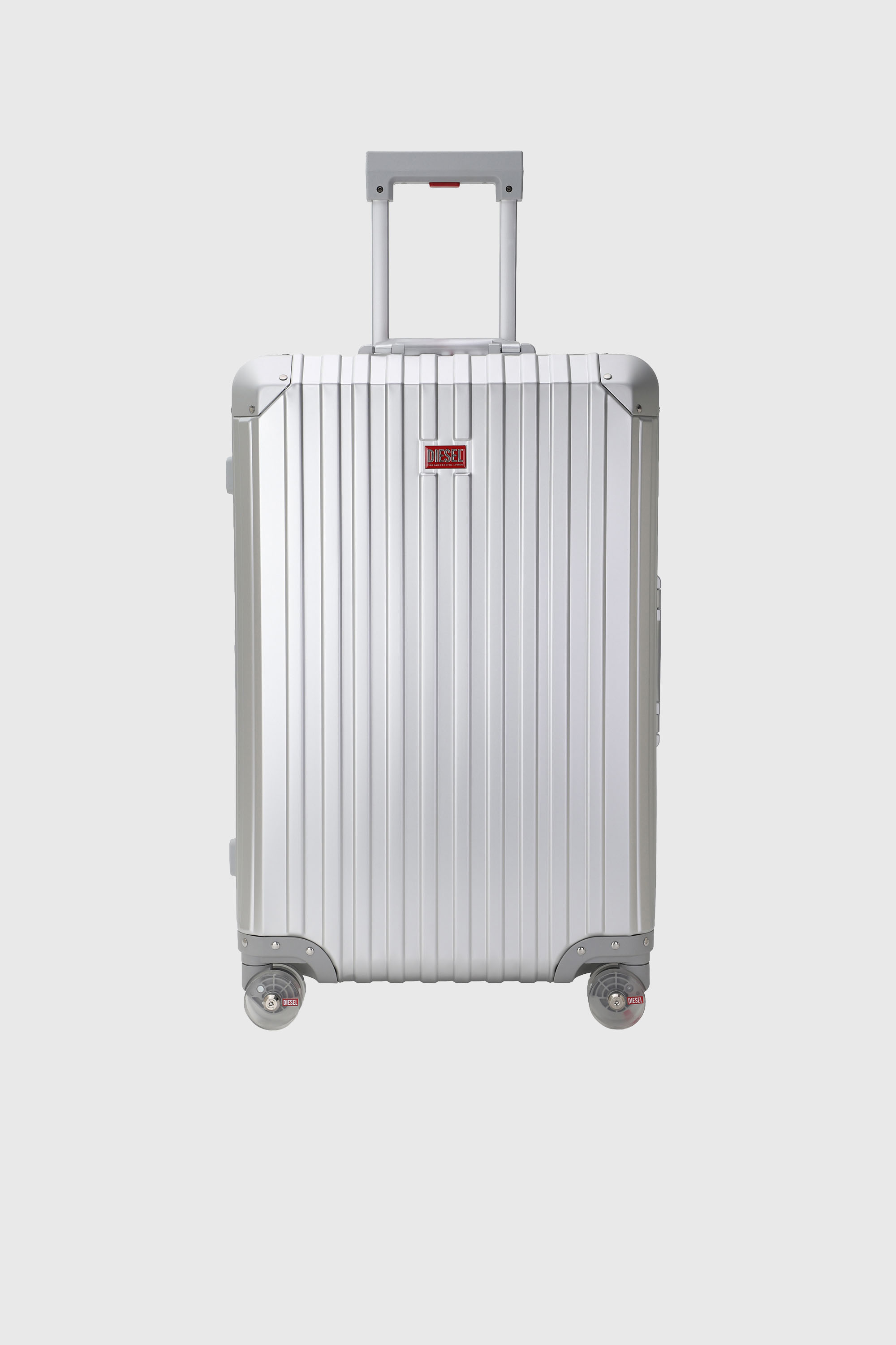 Diesel - DIESEL ALUMINUM TROLLEY- DSL002, Unisex's Aluminum suitcase size M in Silver - 1