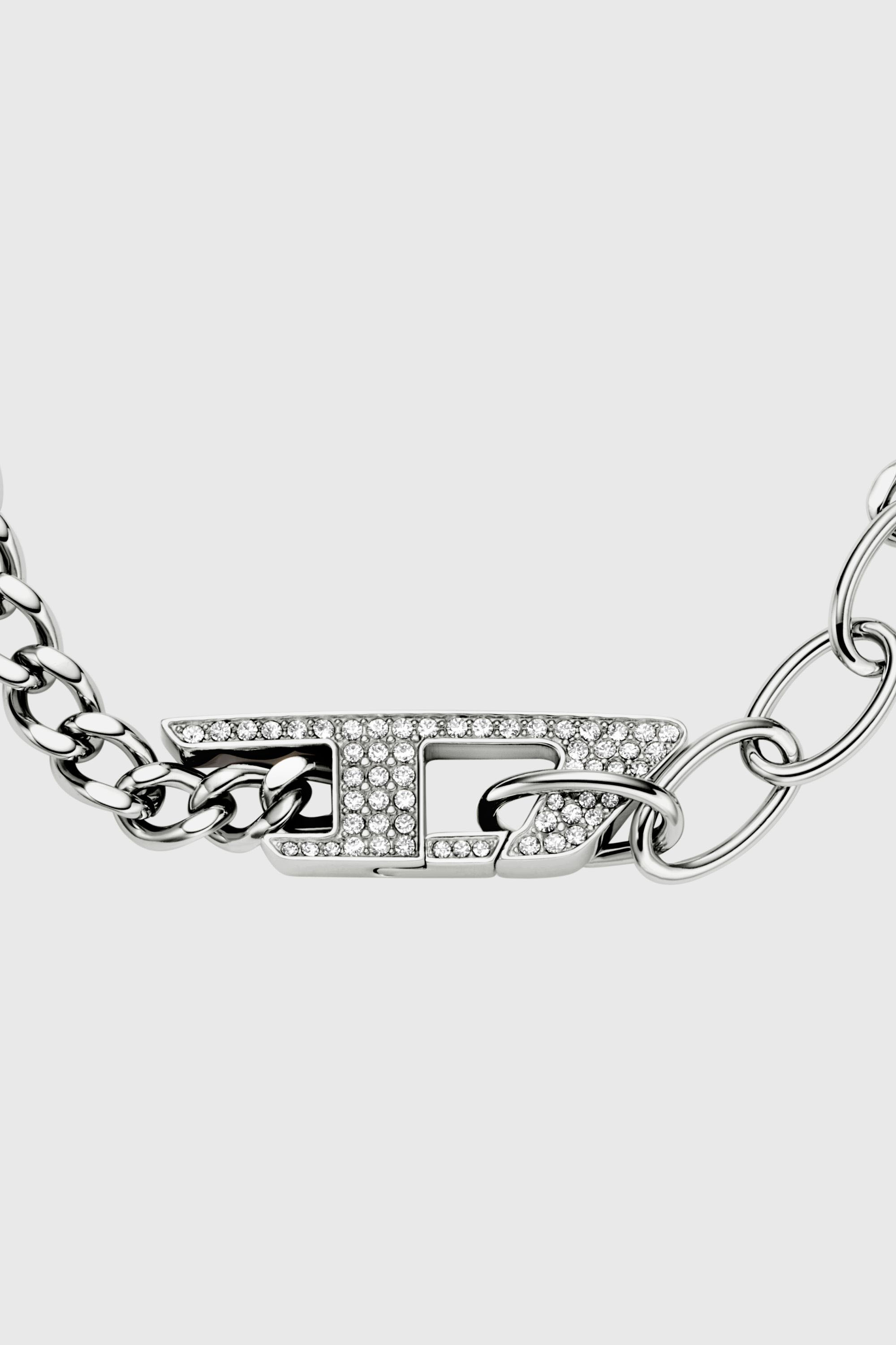 Diesel - DX1627040 JEWELLERY, Unisex's Stainless steel glitz chain bracelet in Silver - 2