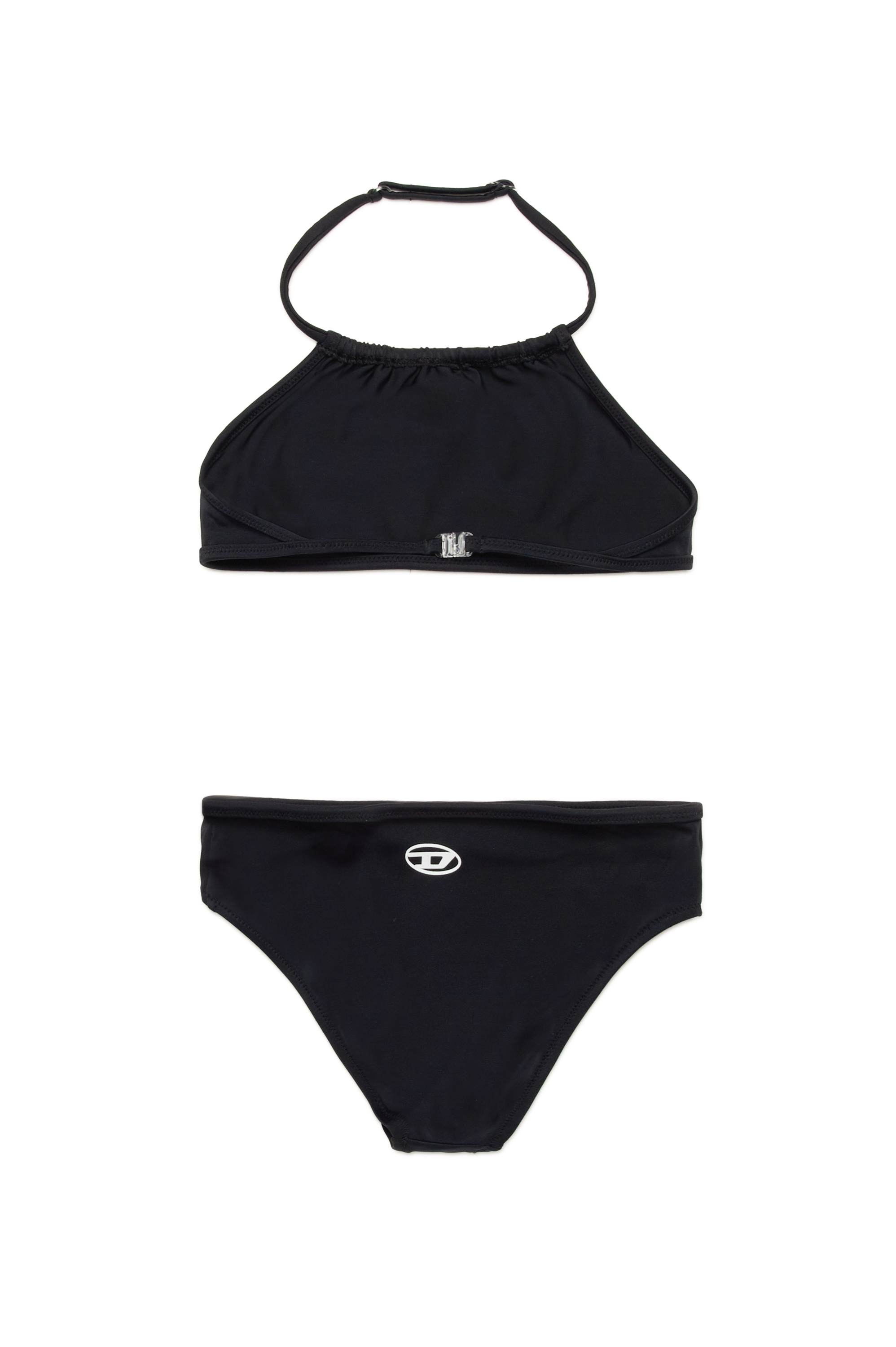 Diesel - MLEAX, Woman's Halter bikini with Oval D logo in Black - 2