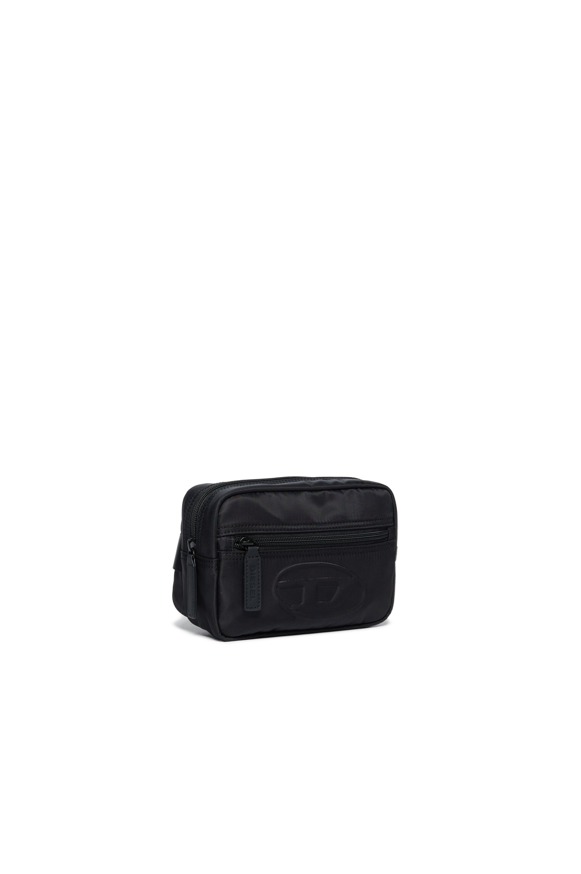 Diesel - WDEMBOSSED, Unisex's Nylon belt bag with embossed logo in Black - 2