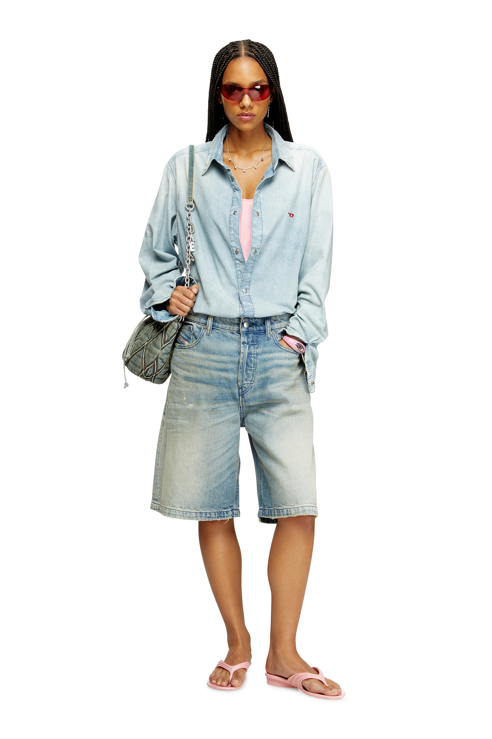 Diesel - MELISSA QUANTUM THONG, Woman's Sculptural flip-flops in Melflex&reg; in Pink - 2