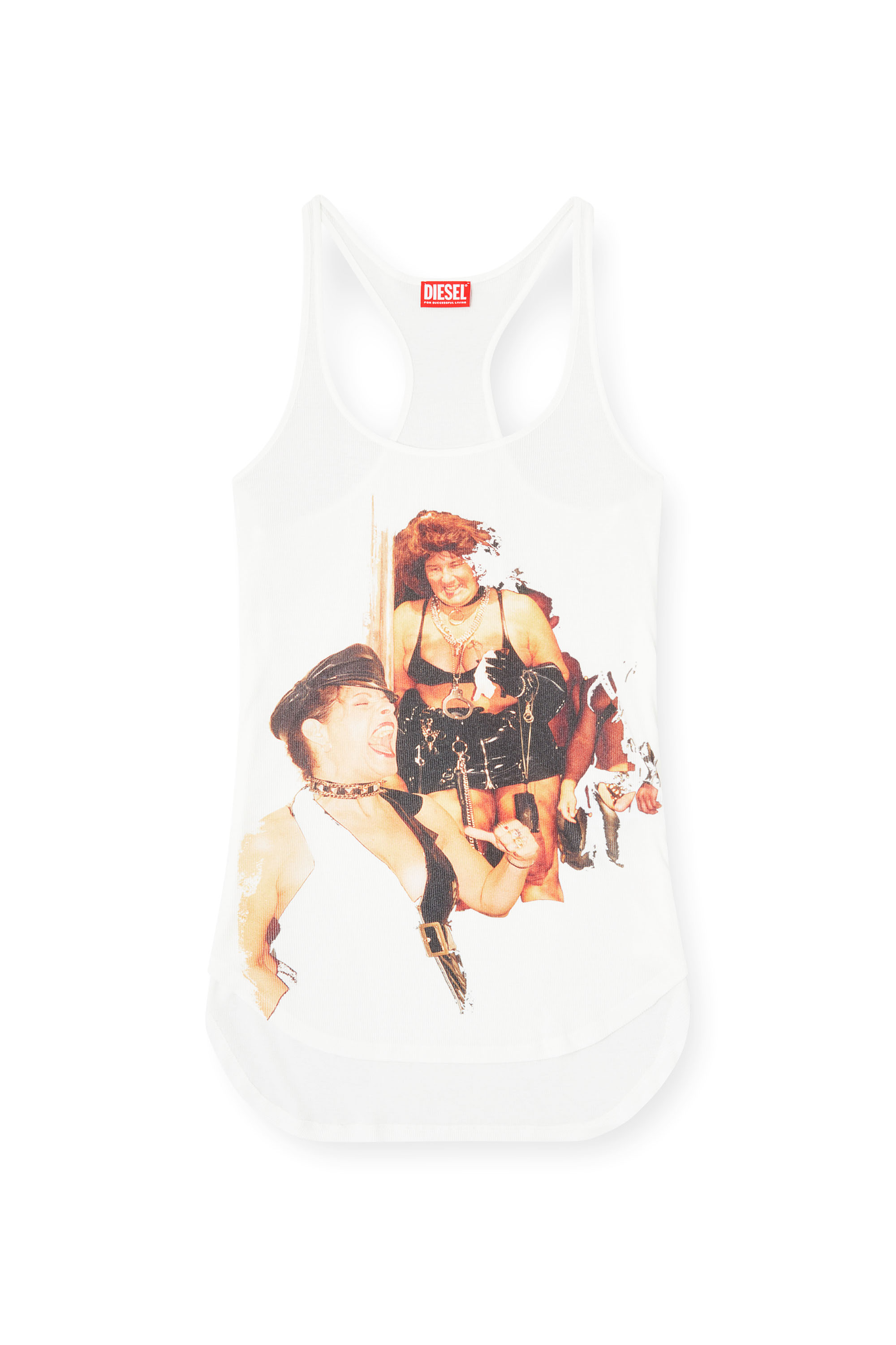 Diesel - PR-T-SHANRY-W-TOM25, Unisex's Tank top with graphic print in White - 2