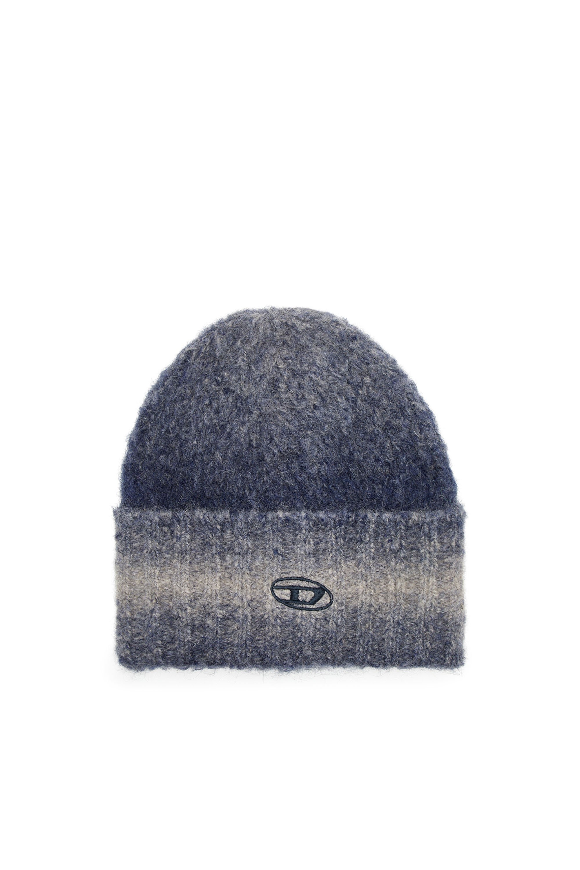 Diesel - K-PELO, Unisex's Alpaca beanie with Oval D embroidery in Blue - 1