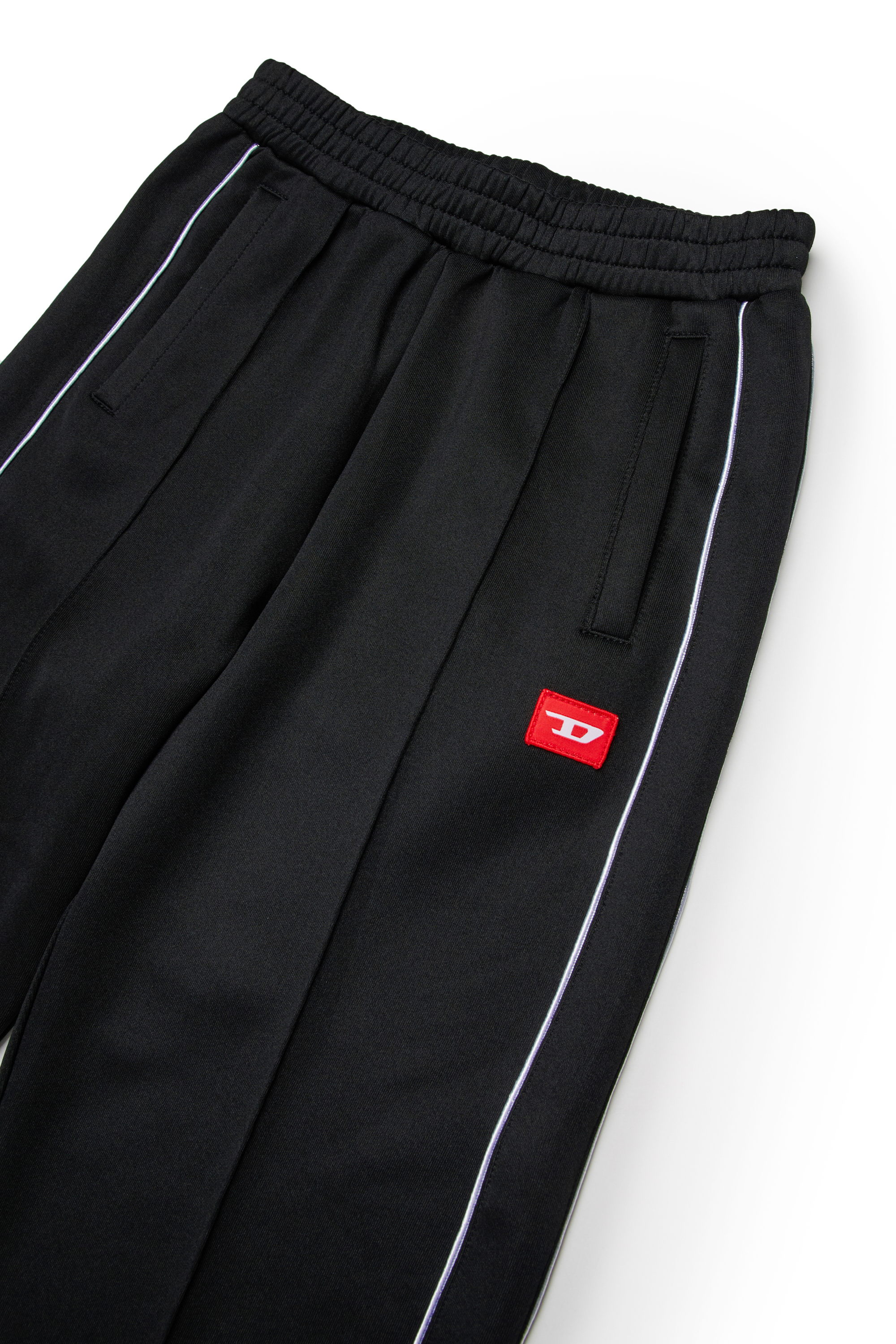 Diesel - PZAMPERD, Man's Cotton pants with side stripes in Black - 3