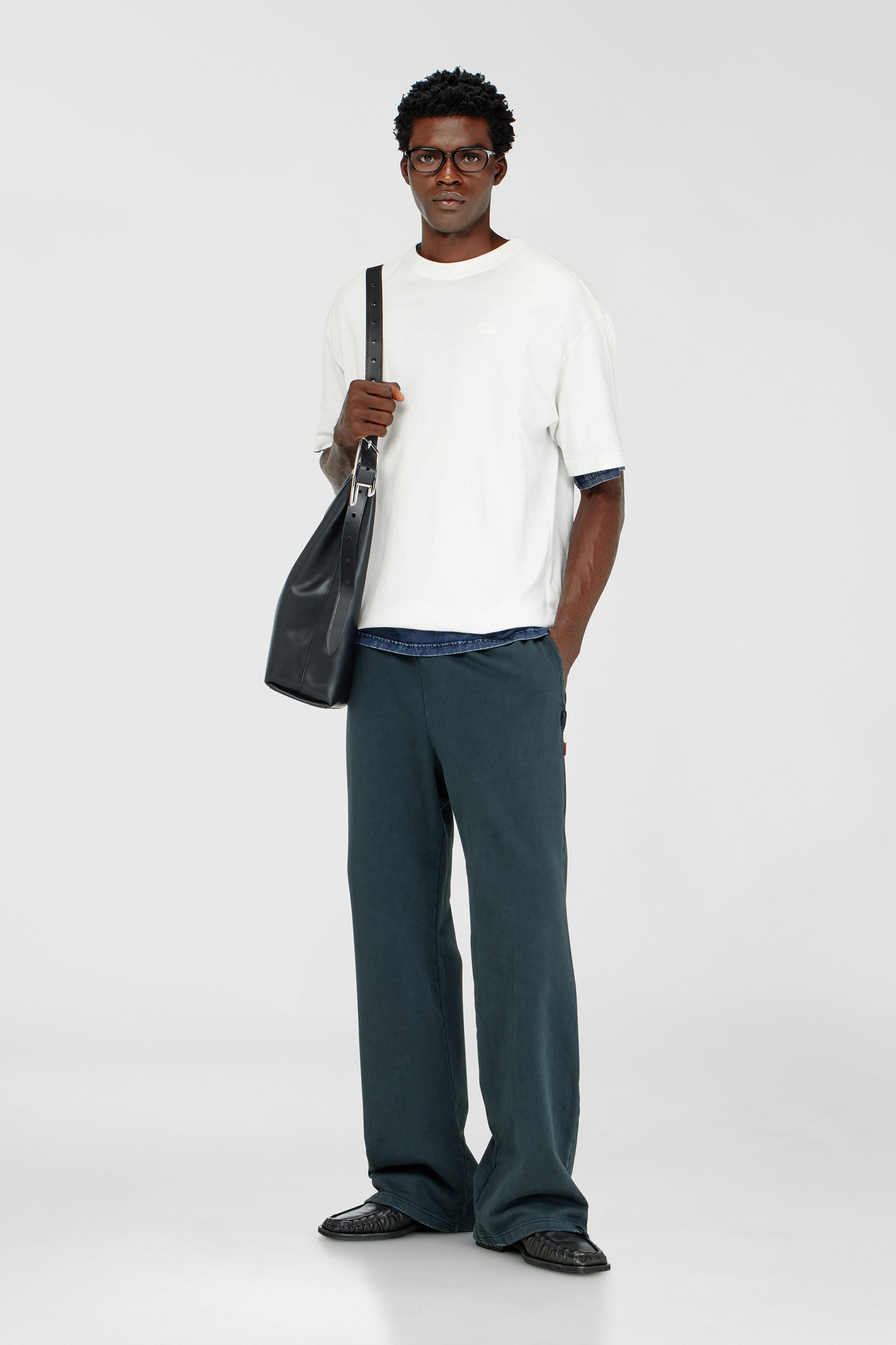 T-shirt with maxi oval D embroidery