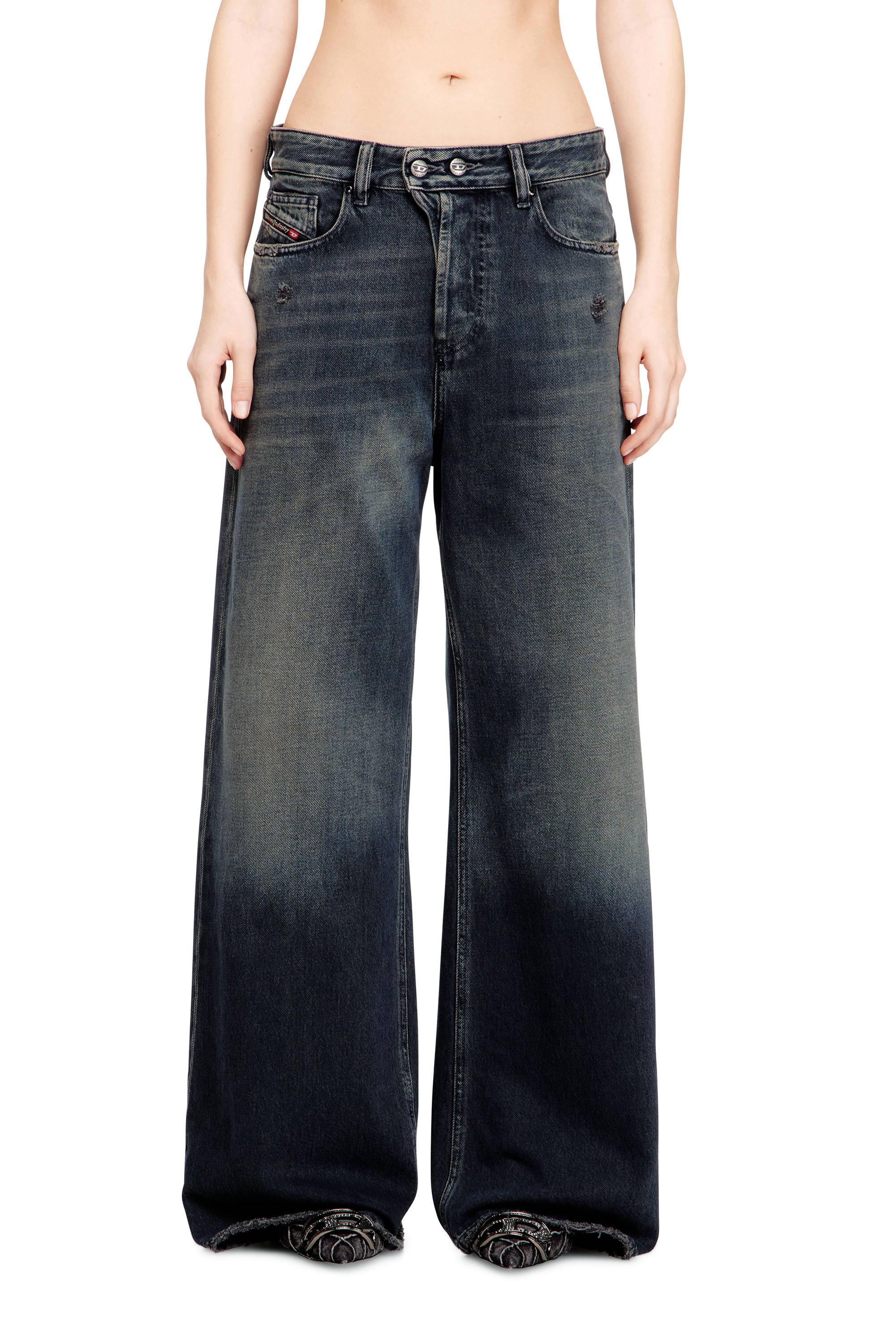 Diesel - Unisex's Relaxed Jeans 1996 D-Sire 09N67, Dark Blue - 2