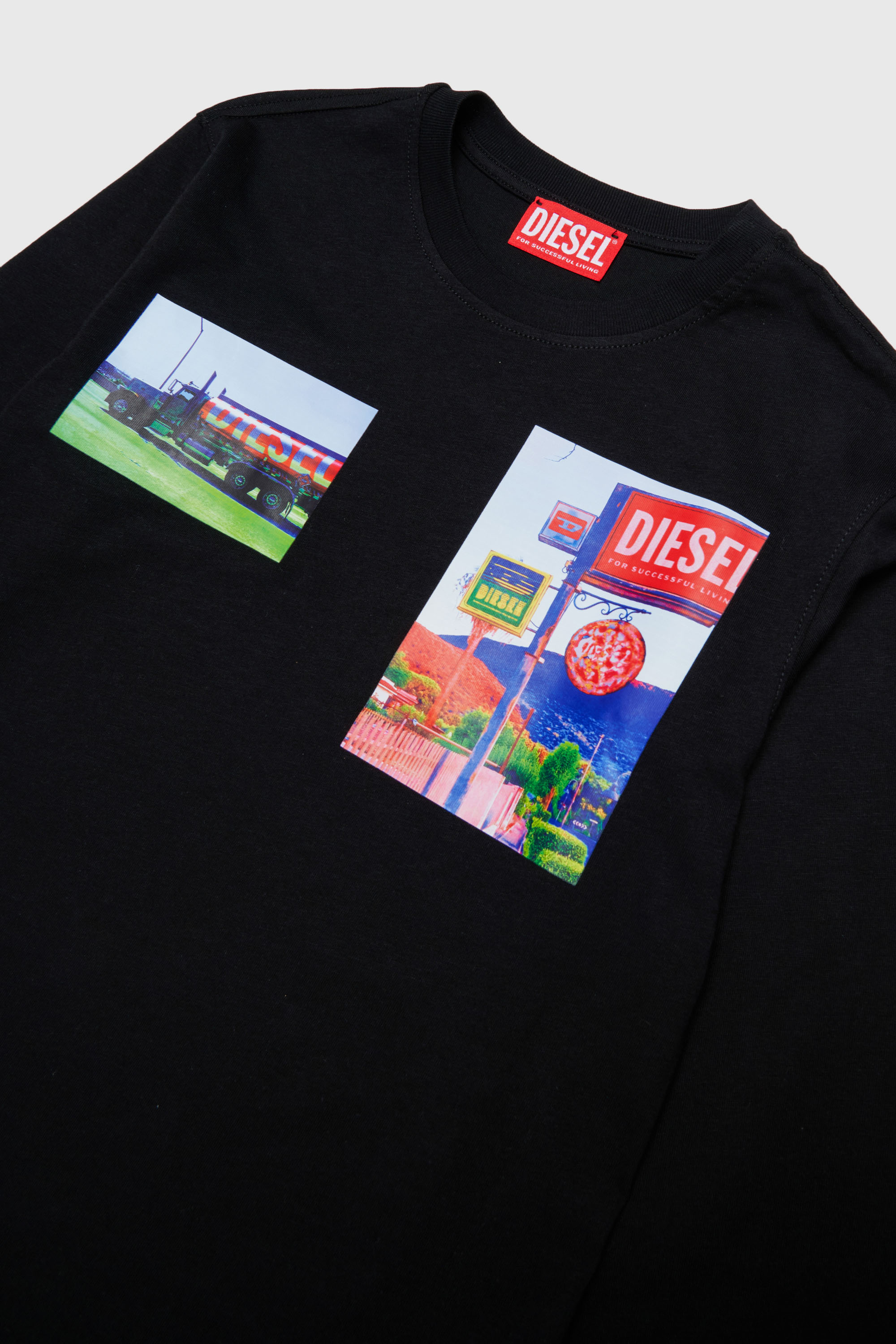 Diesel - TFORMY OVER, Man's Long-sleeve T-shirt with photo prints in Black - 3