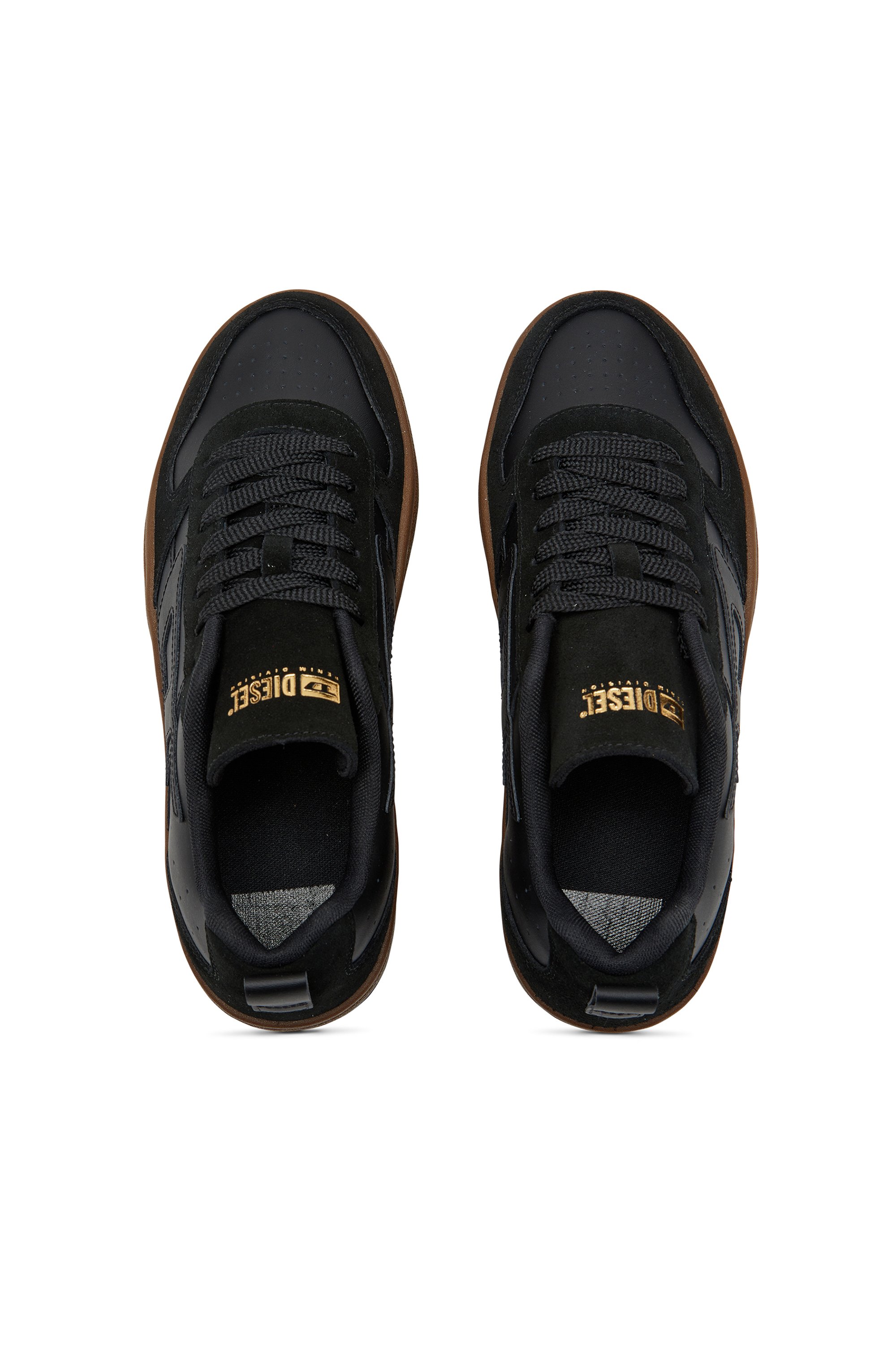 Diesel - S-UKIYO V2 LOW, Man's S-Ukiyo-Sneakers in leather and suede in Black - 5