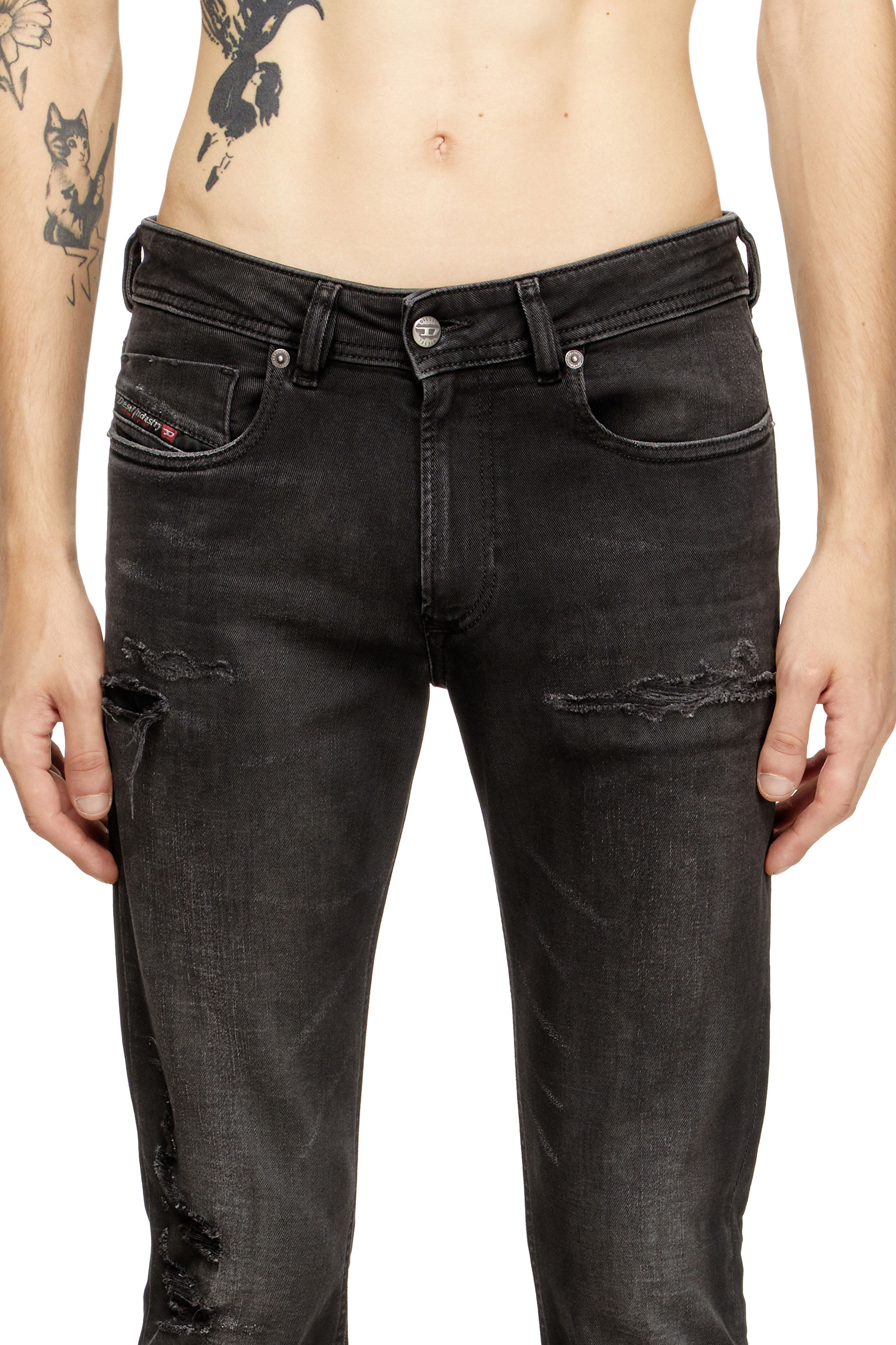 Skinny Jeans 1979 Sleenker 068SG, Black/Dark grey Diesel - Man's Skinny Jeans 1979 Sleenker 068SG, Black/Dark grey - 5