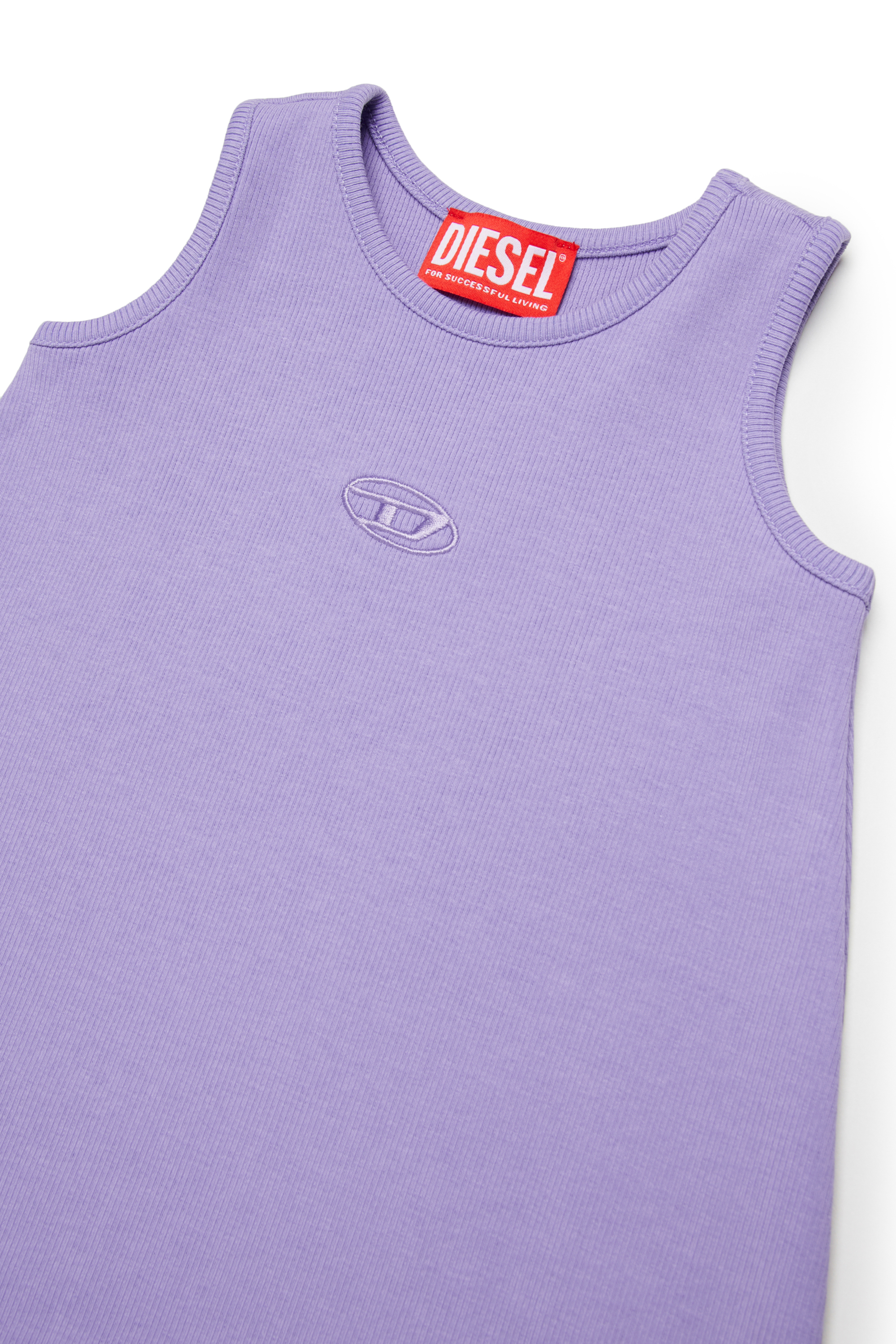 Diesel - DASPYB, Woman's Tank dress with embroidered logo in Violet - 3