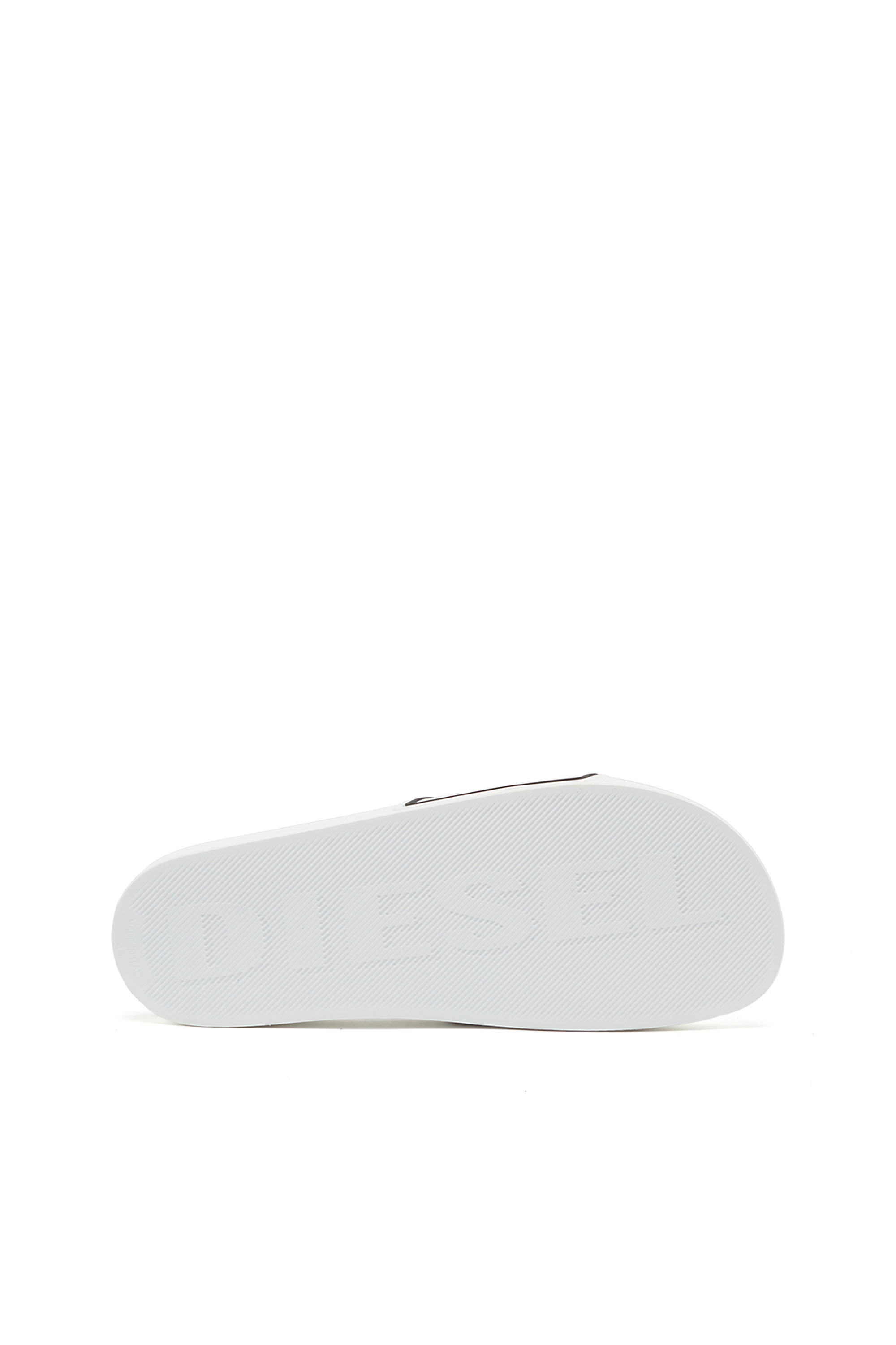 Diesel - SA-MAYEMI CC, Man's Sa-Mayemi-Pool slides with 3D logo in White/Black - 5