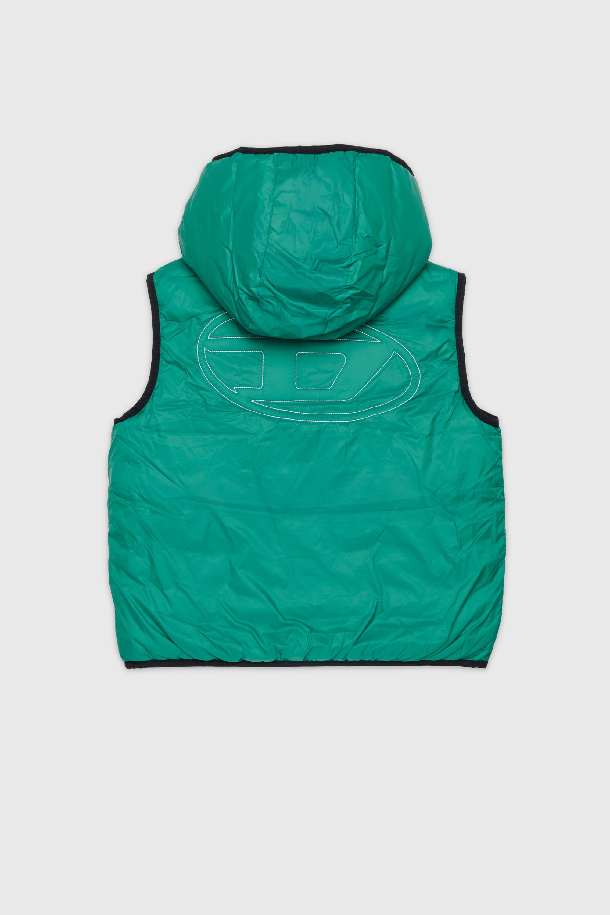 Diesel - JOSIP, Unisex's Hooded vest in padded nylon in Green - 2