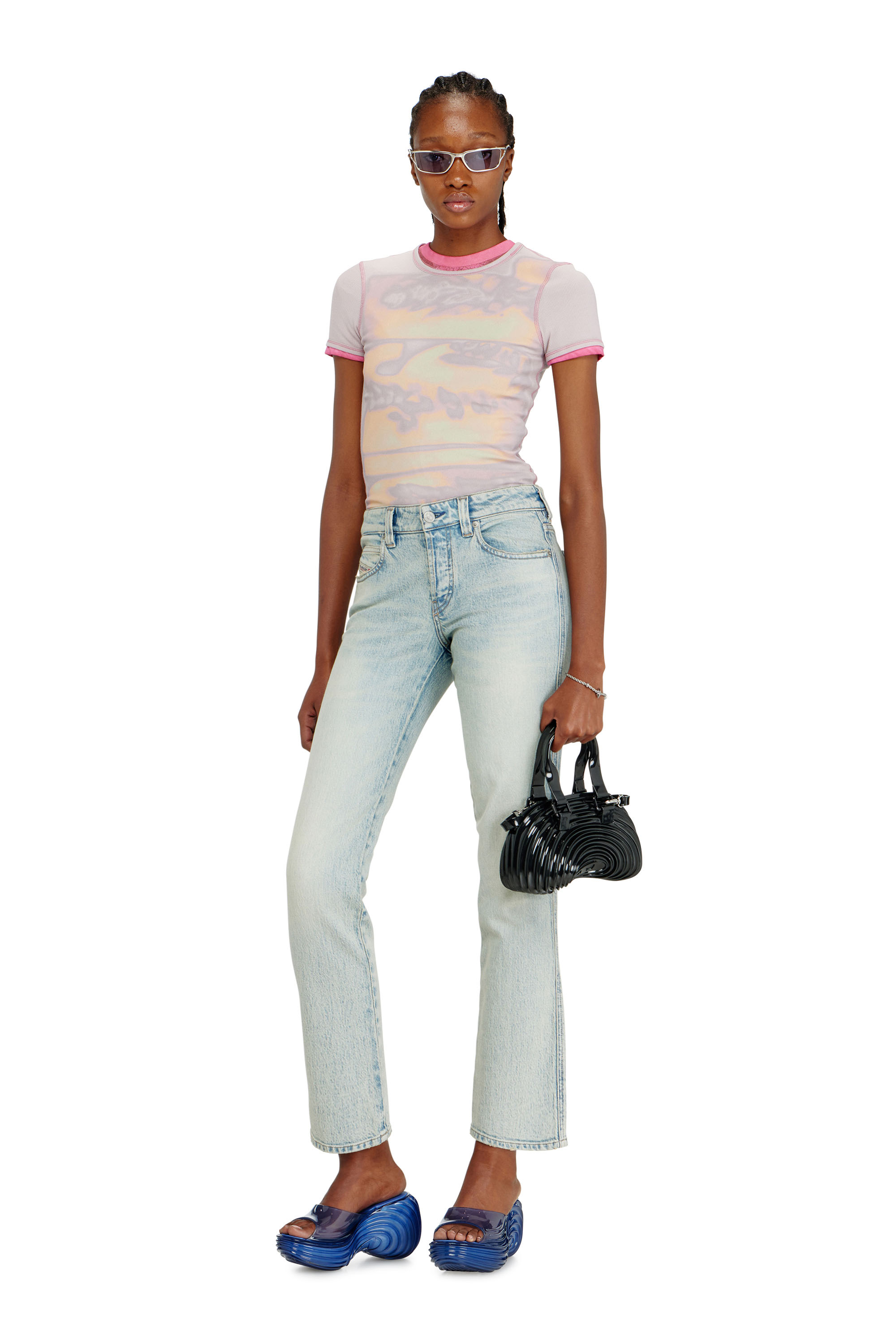 Diesel - MELISSA QUANTUM PLATFORM, Woman's Platform mule in Melflex&reg; in Blue - 3