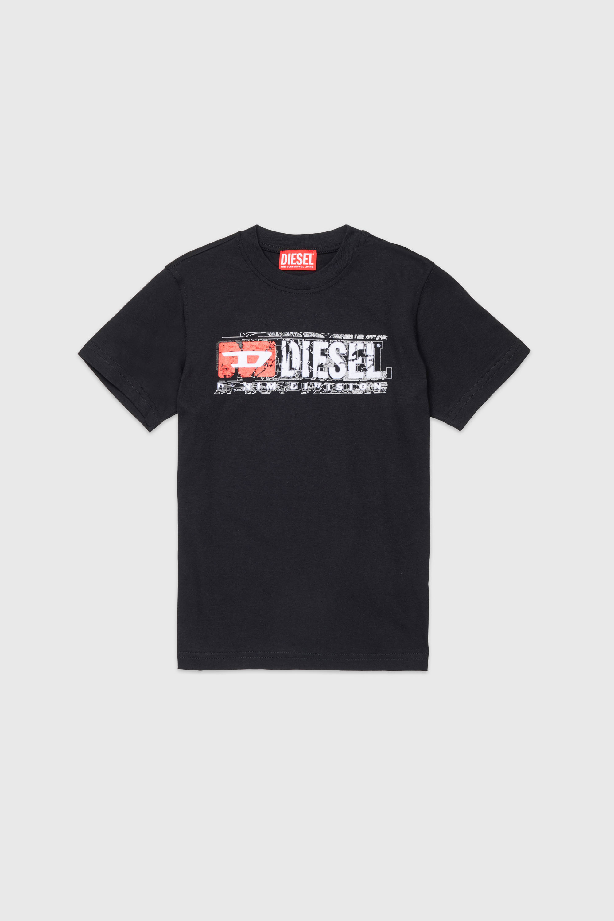 Diesel - TLOMIX, Man's T-shirt with distressed logo print in null - 1