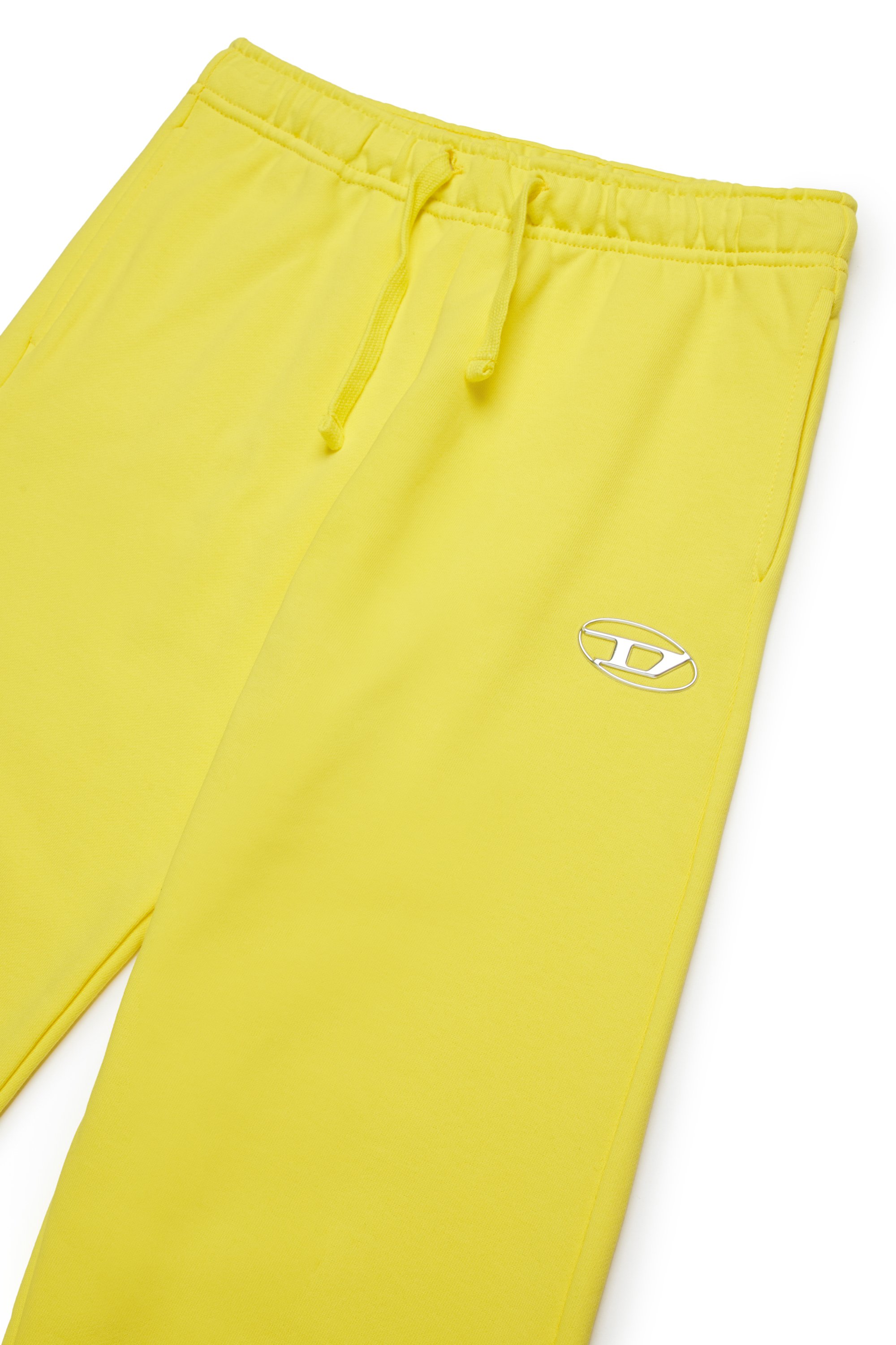 Diesel - PMACIS, Man's Sweatpants with metal-look Oval D logo in Yellow - 3