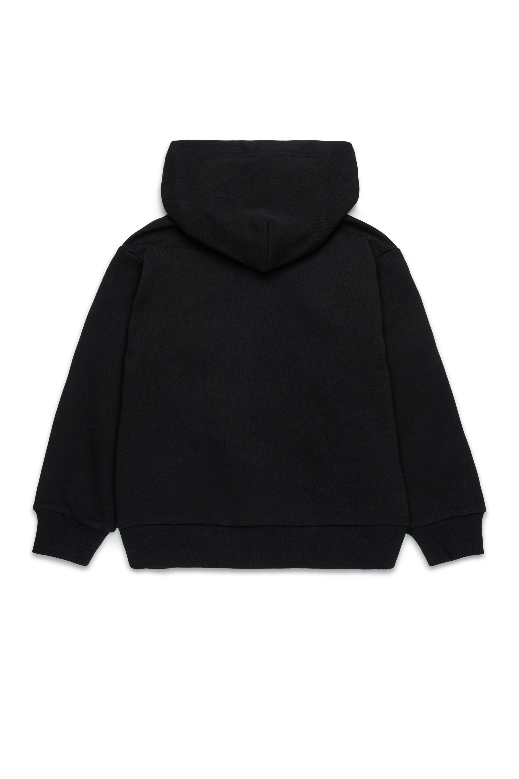 Diesel - SBIGOVALHOOD OVER, Man's Hoodie with embossed Oval D logo in Black - 2