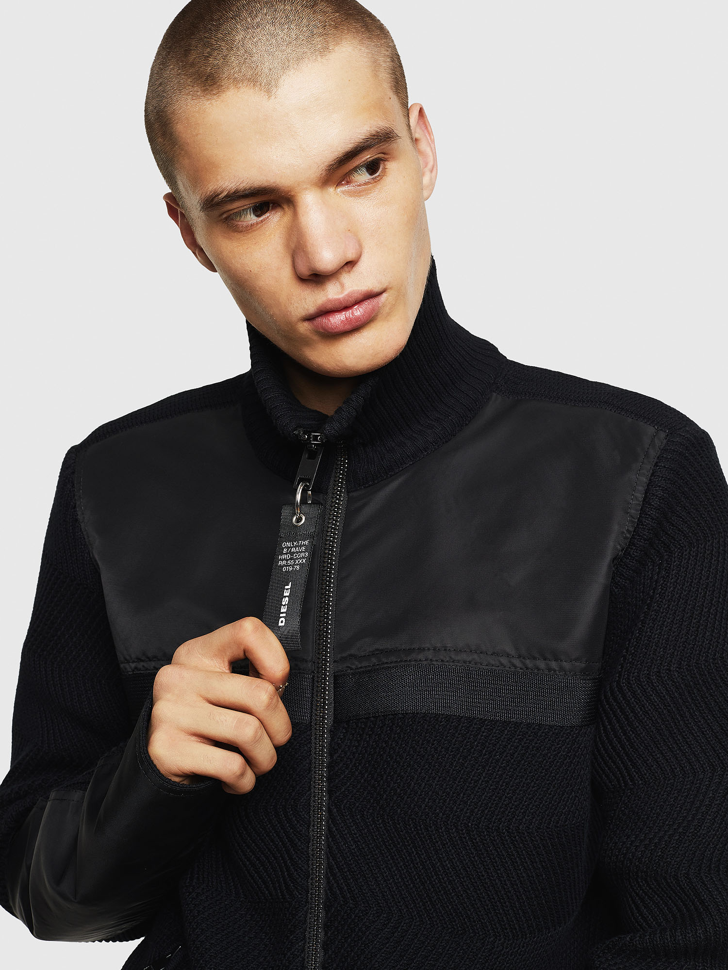 K-MANY Men: Jacket in textured knit and nylon | Diesel