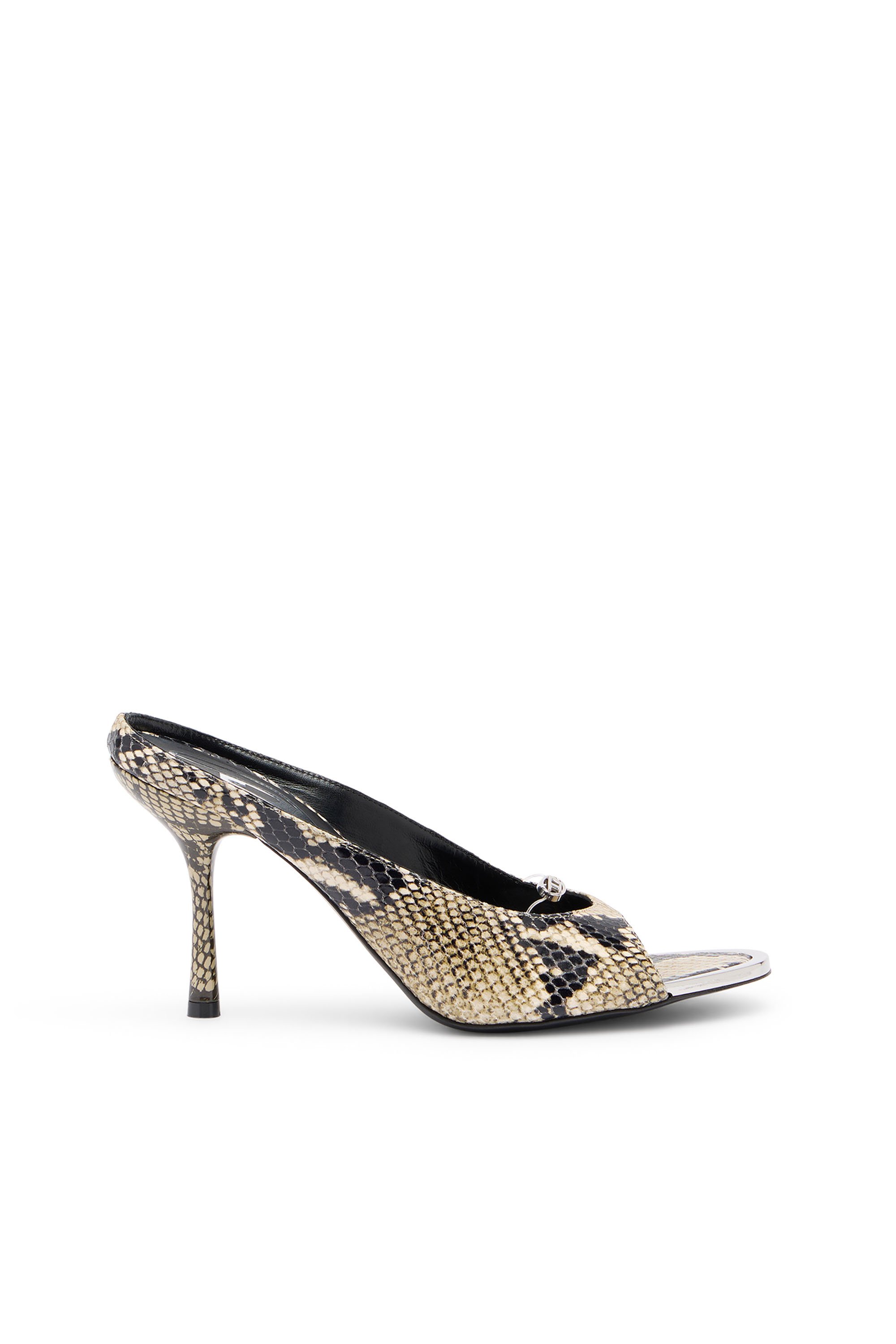 Diesel - D-DIAM'S SA 90, Woman's D-Diam's-High leather mule with floating Oval D in null - 1