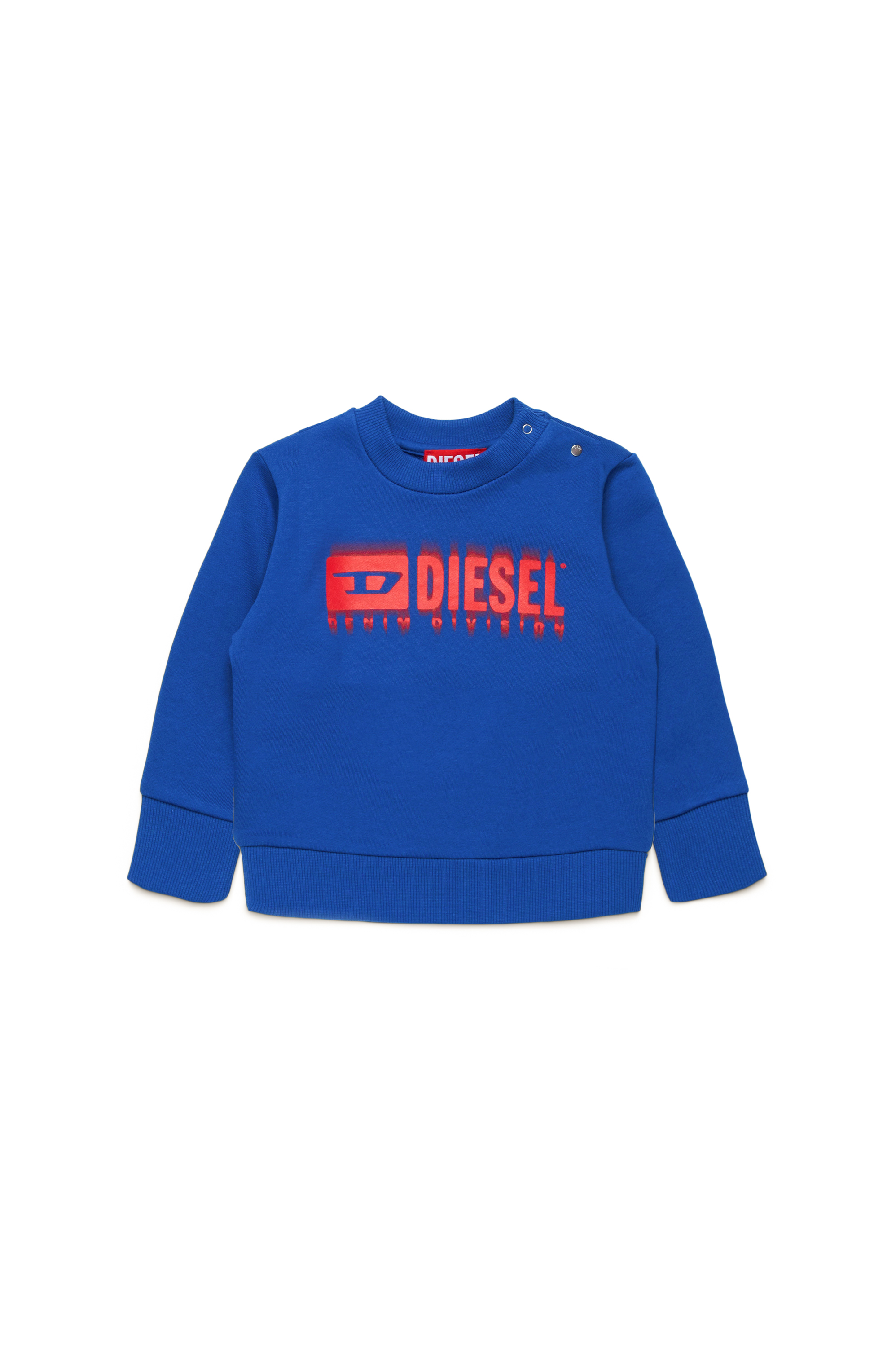 Diesel - SGINNL8B, Unisex's Sweatshirt with smudged logo in Blue - 1