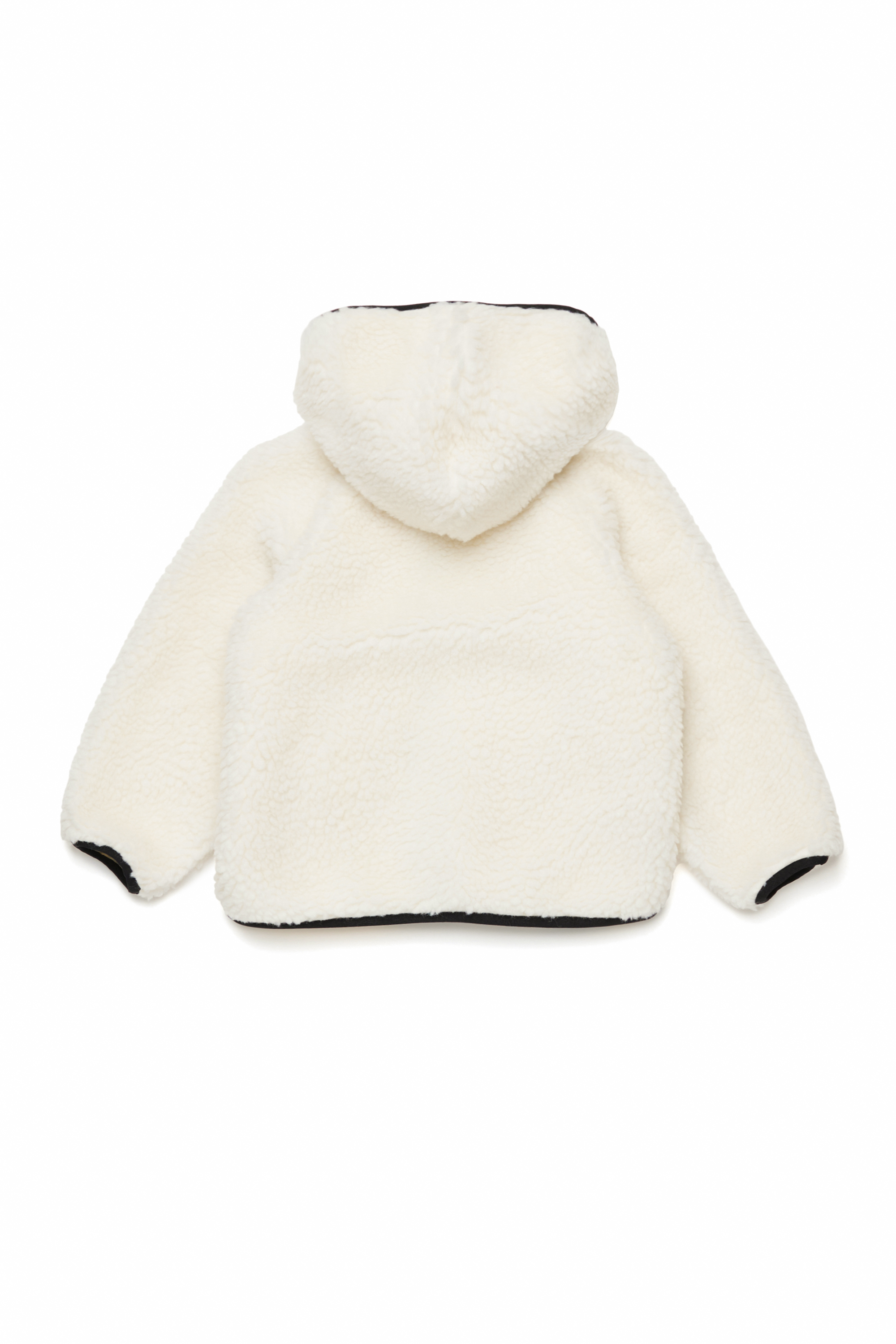 Diesel - JPOLAB, Unisex's Hooded teddy jacket with Oval D patch in White - 2