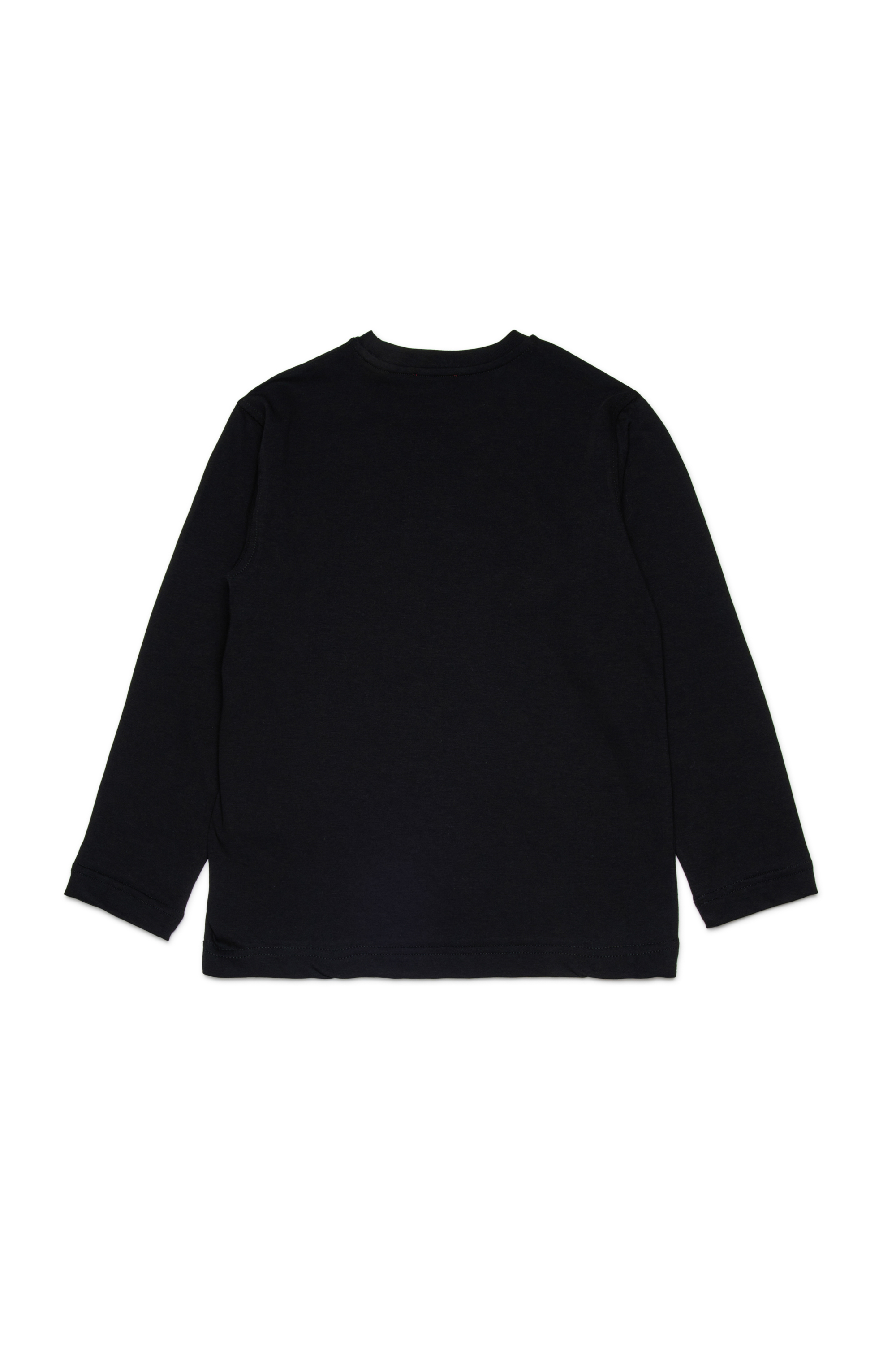 Diesel - TDROPS, Man's Cotton crew neck T-shirt with logo print in Black - 2