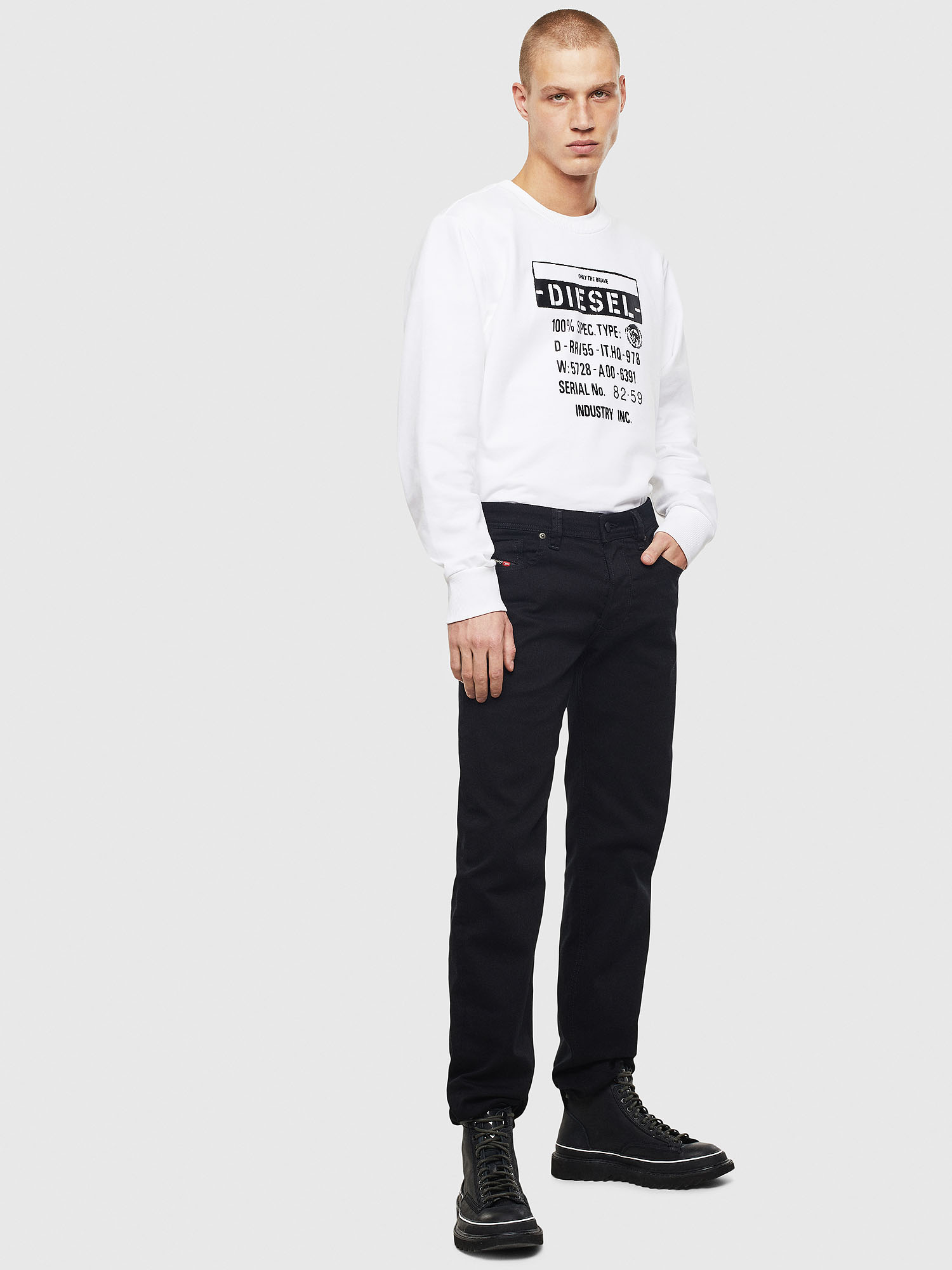 Diesel - Straight Jeans 1985 Larkee 0688H, Black/Dark grey - Image 5