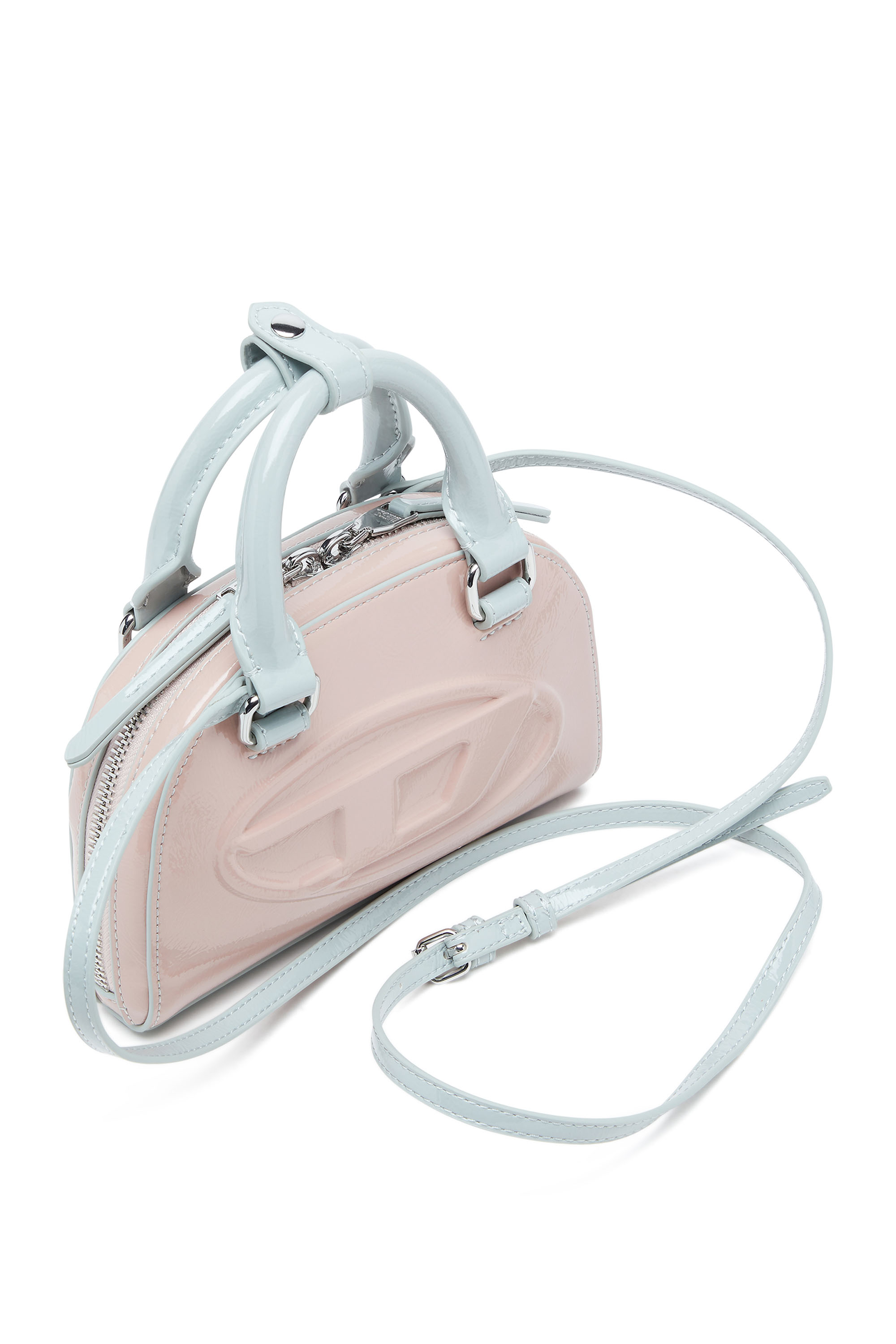 Diesel - 1DR DOME CROSSBODY XS, Woman's 1DR Dome-Mini crossbody bag with naplak effect in Pink - 5