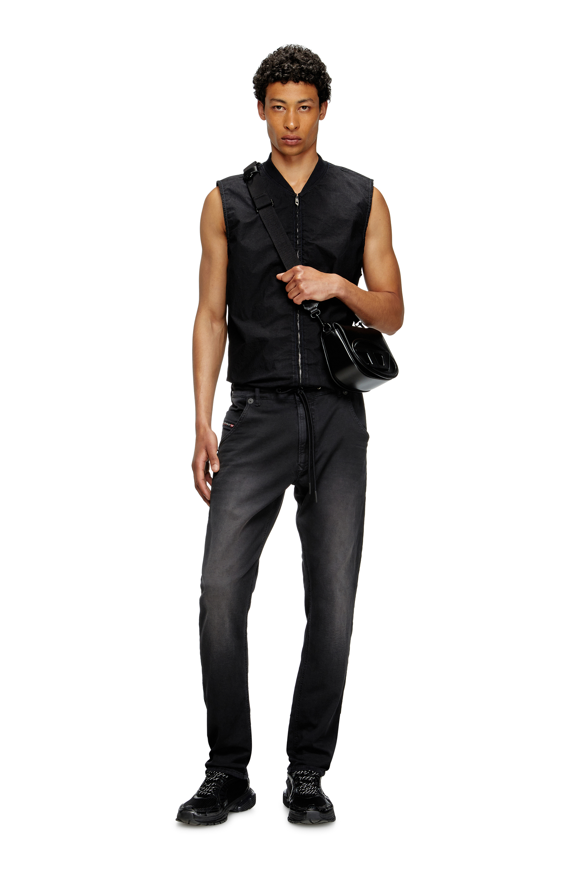 Diesel - 1DR CAMERA BAG, Unisex's 1DR-Camera bag in premium leather in Black - 6