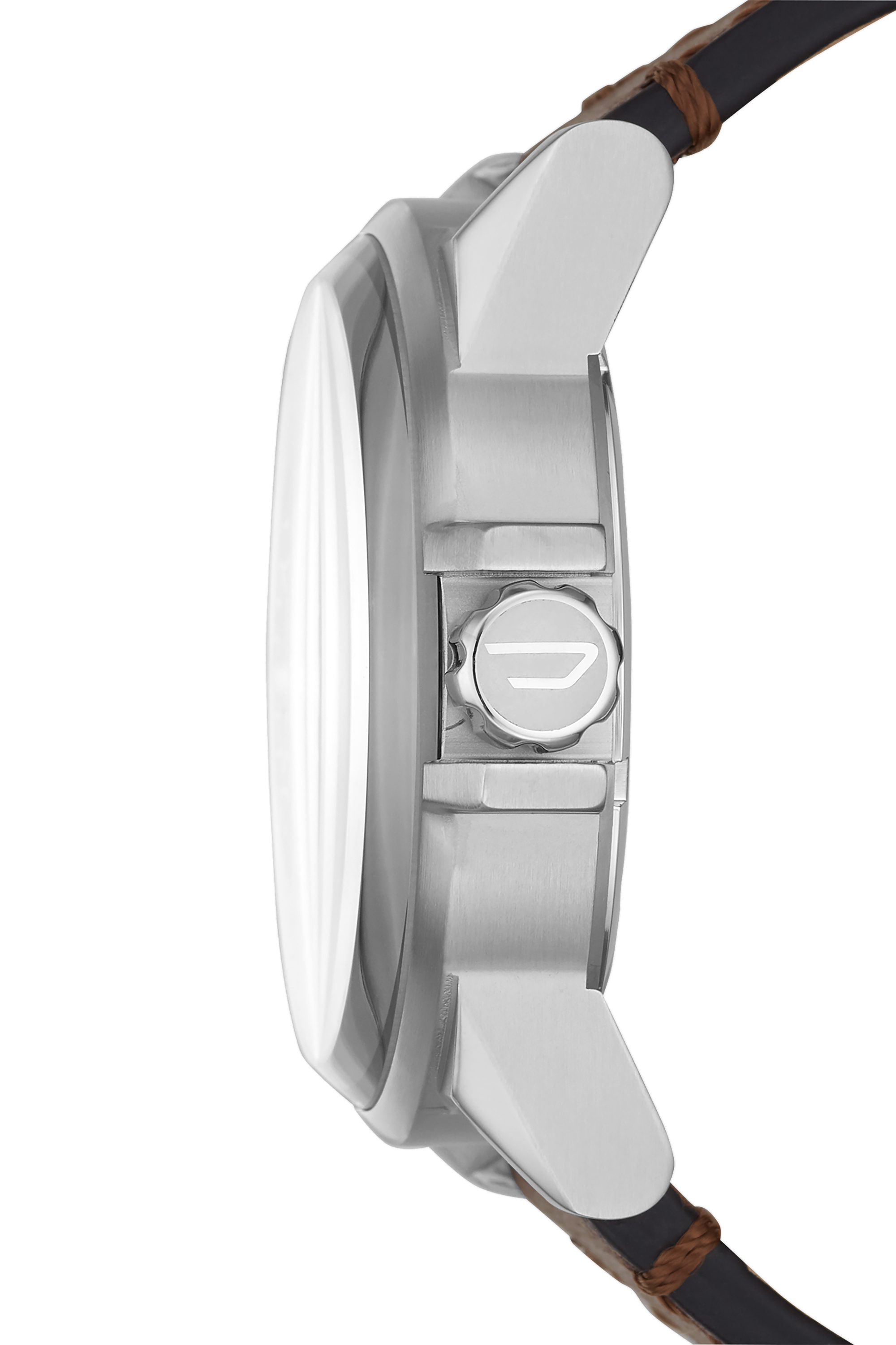 Diesel - DZ1910, Man's D-48 Three-Hand Brown Leather Watch in Brown - 3