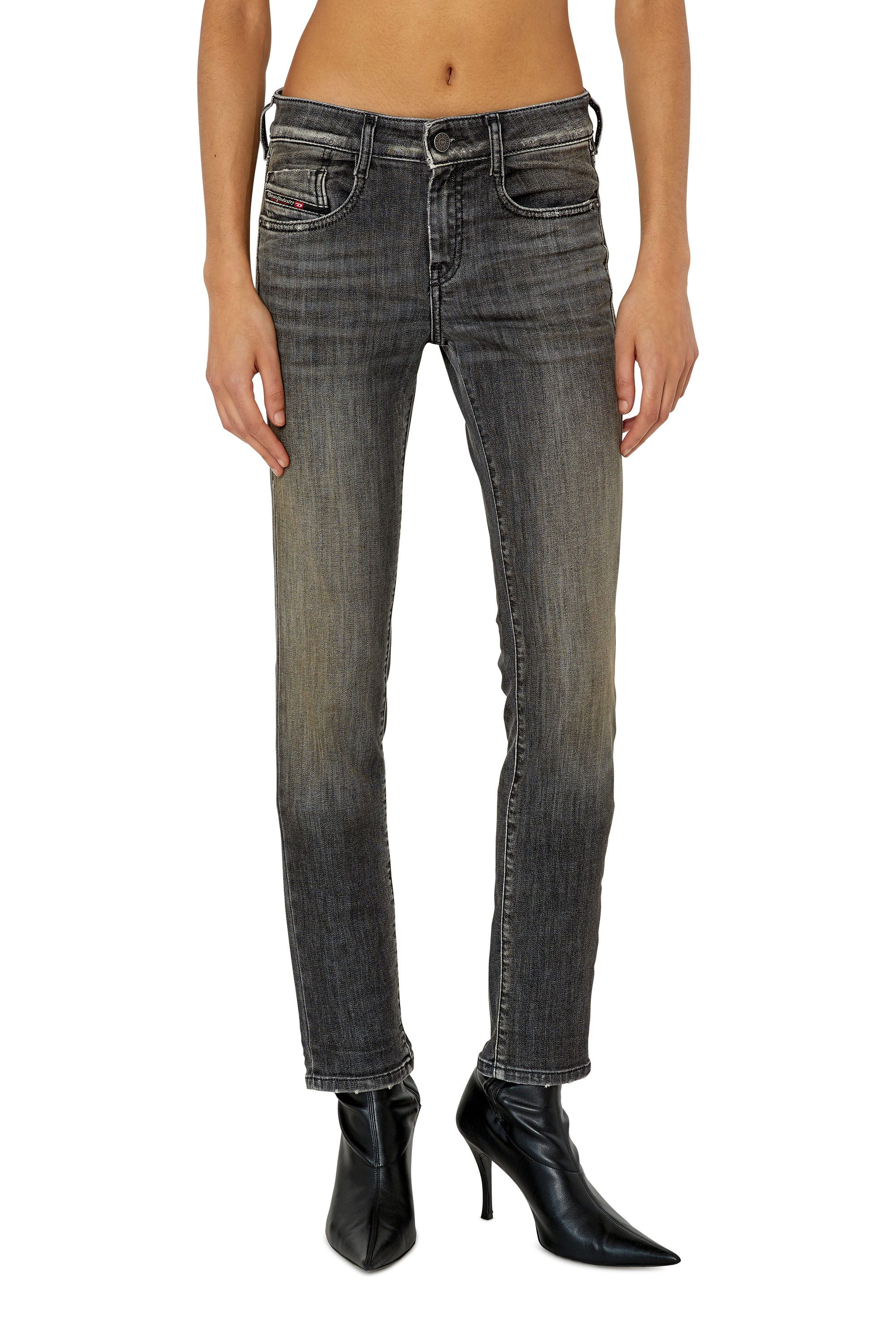 Diesel - Slim D-Ollies JoggJeans® 09F01, Black/Dark grey - Image 1