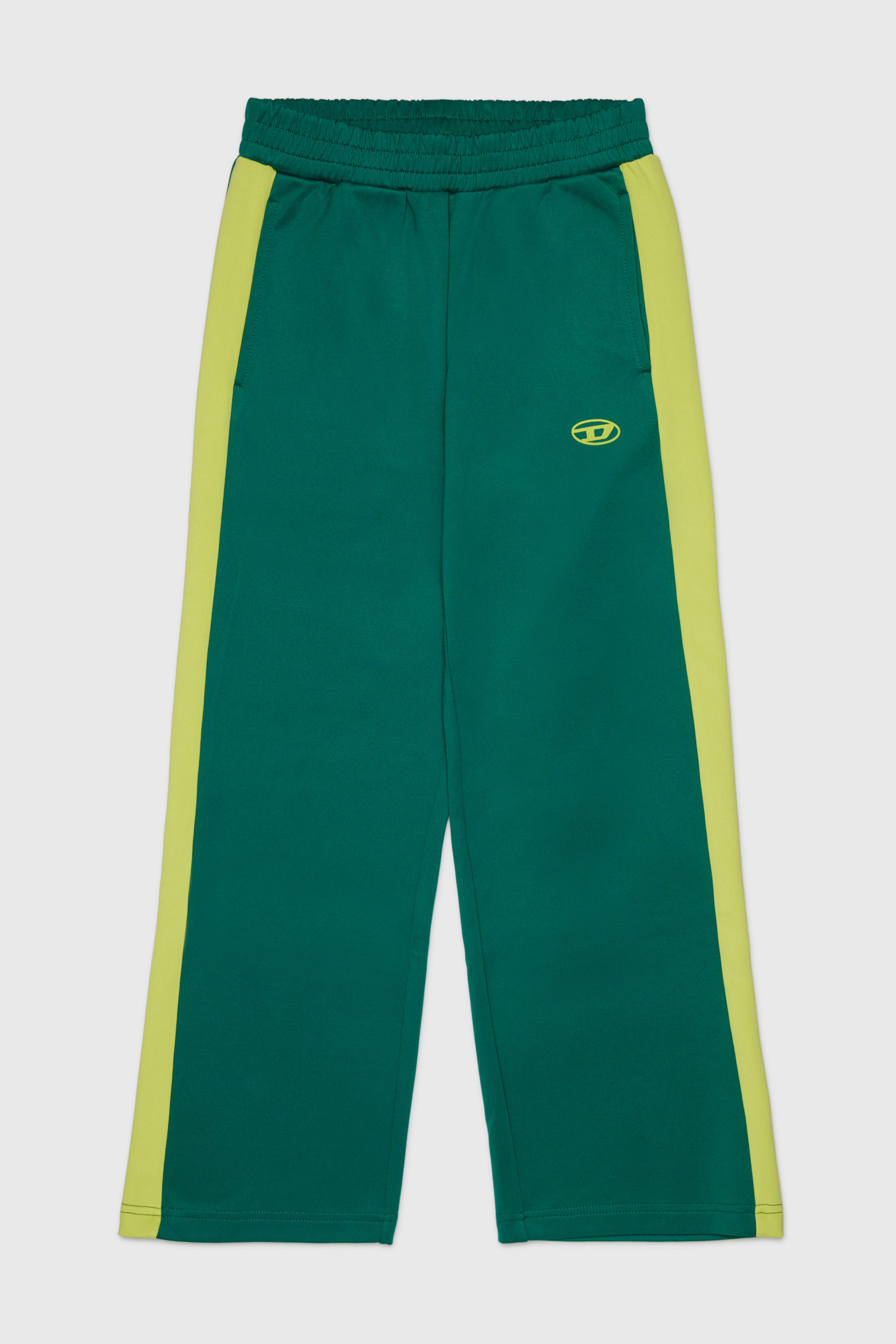 Diesel - PBOS, Man's Sweatpants with side bands in Green - 1