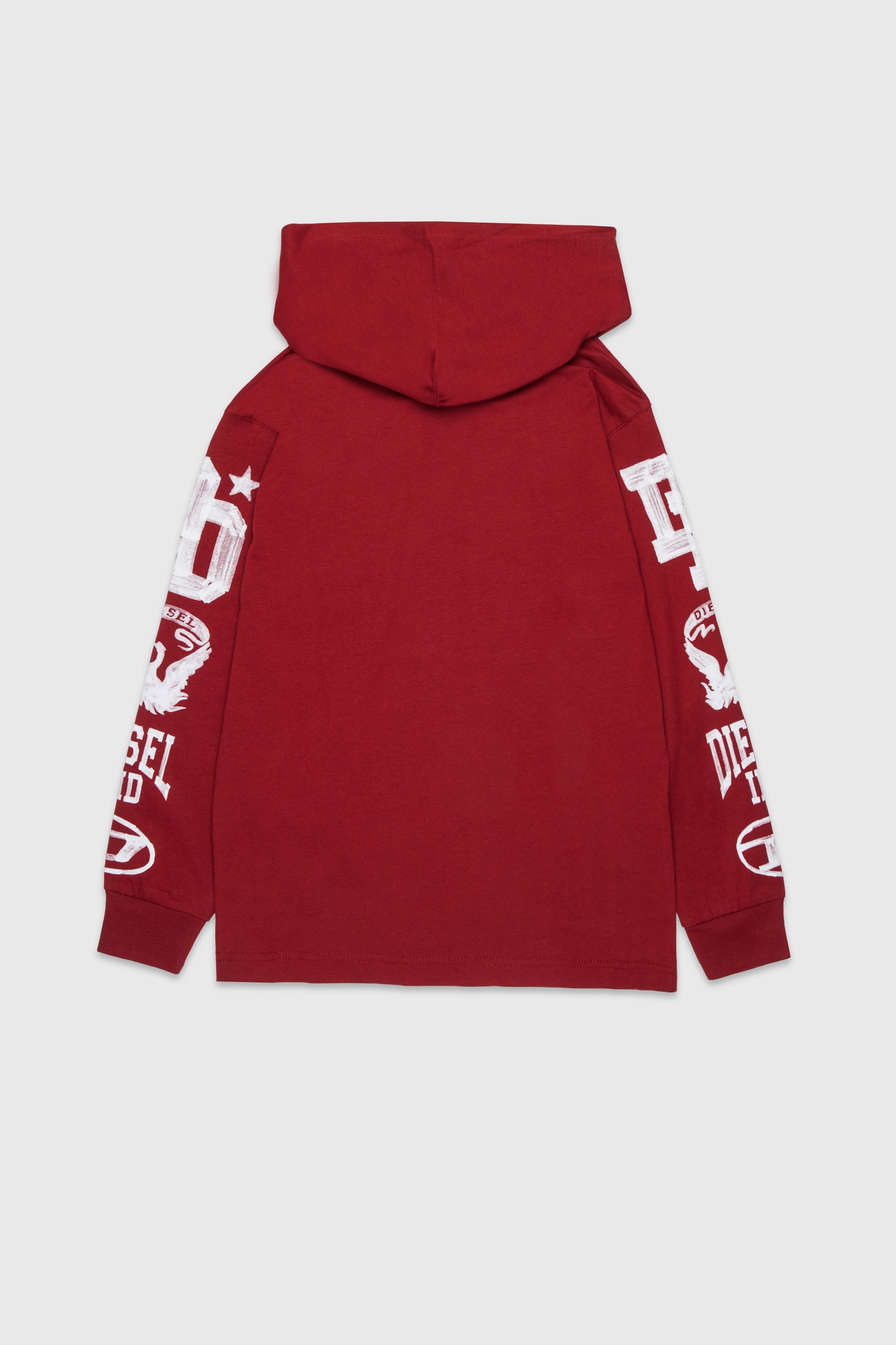 Diesel - TBUNDY OVER, Man's Hooded long-sleeve T-shirt with varsity graphics in null - 2