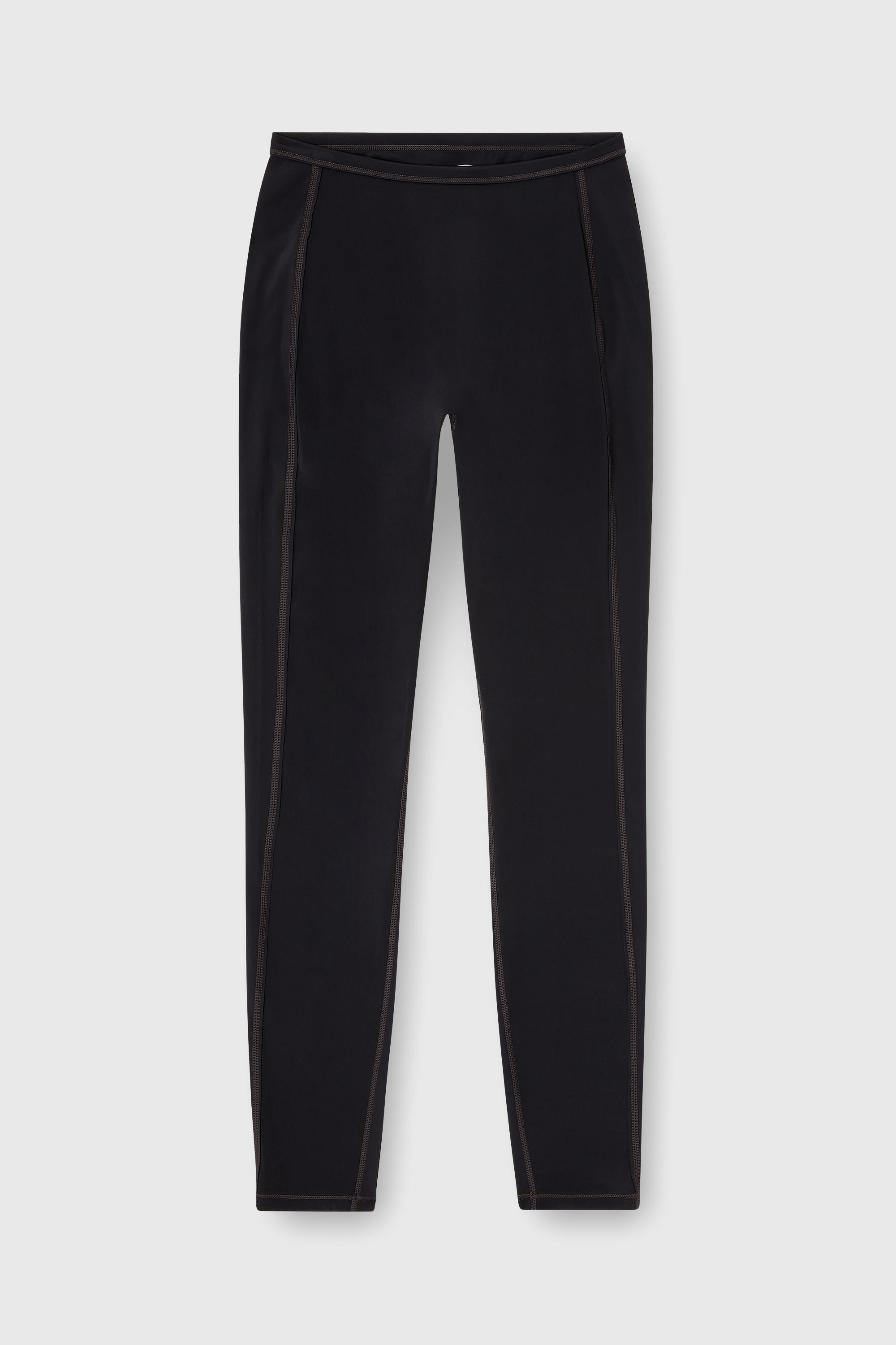 Diesel - MEREDITH-UTLT, Woman's Nylon leggings with cut-out back Oval D in Black - 2