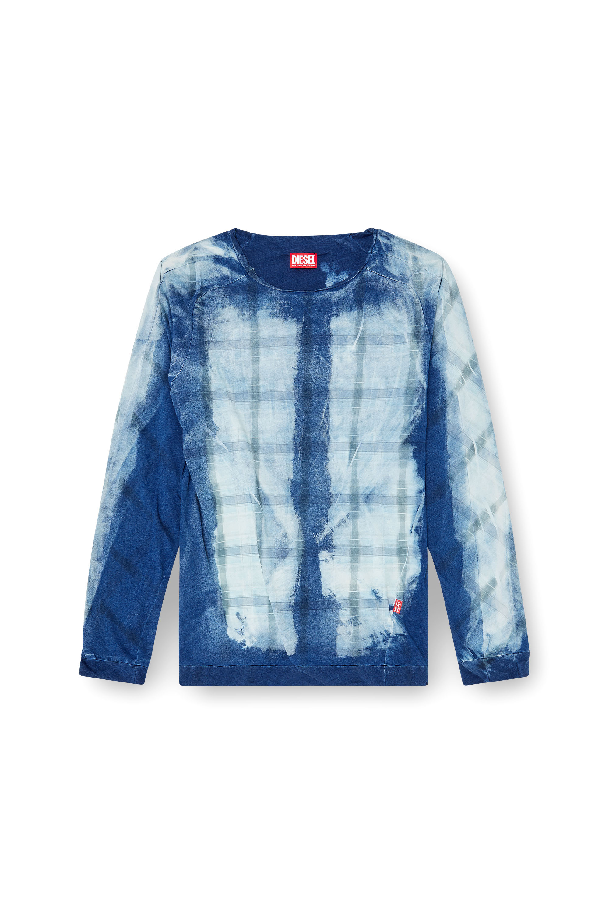 Diesel - T-ANTON-A, Man's Twisted layered top with X-ray effect in Blue - 3
