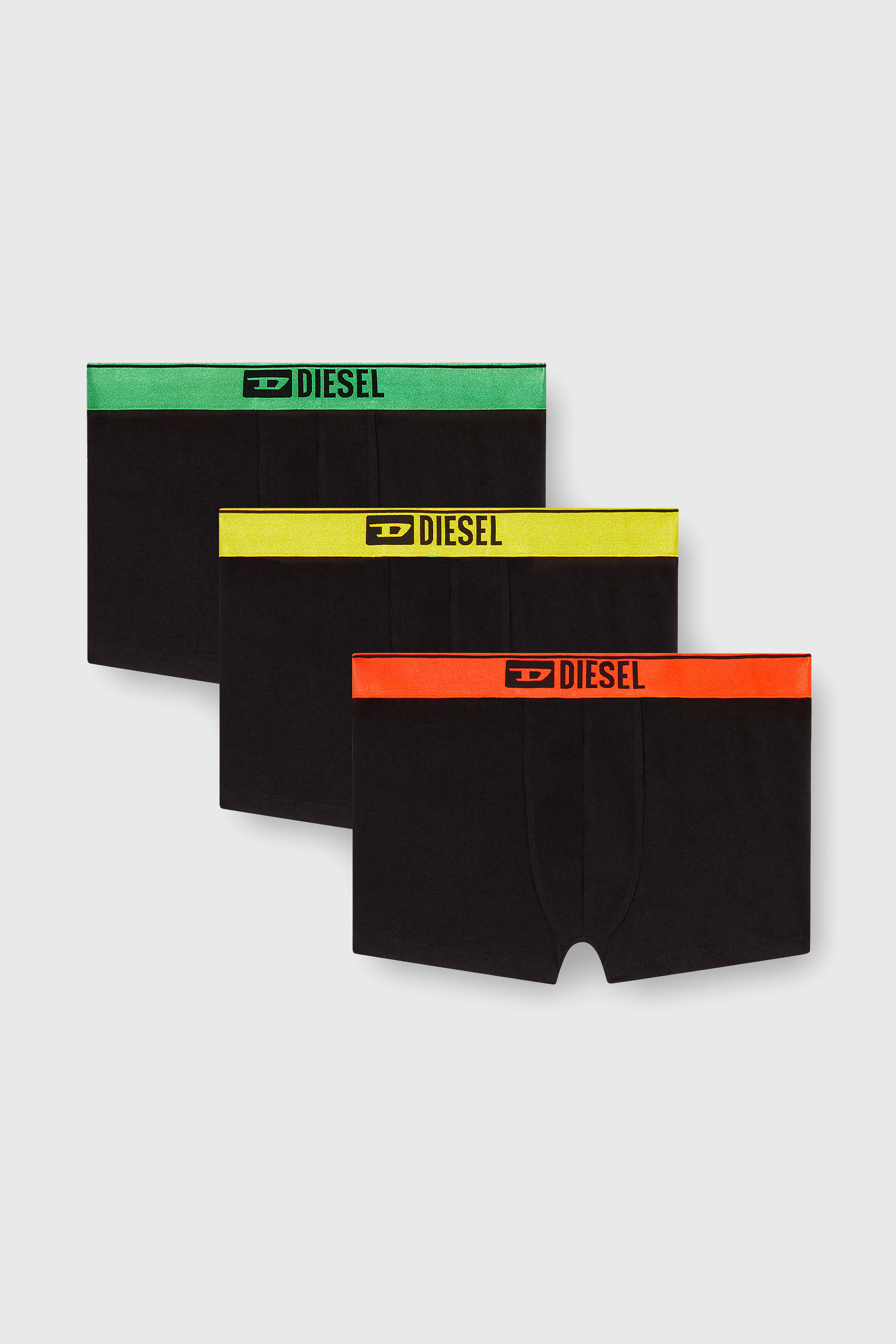 Diesel - DAMIEN-GFT-3PACK, Man's Three-pack boxer briefs with metallic waistband in Black - 2