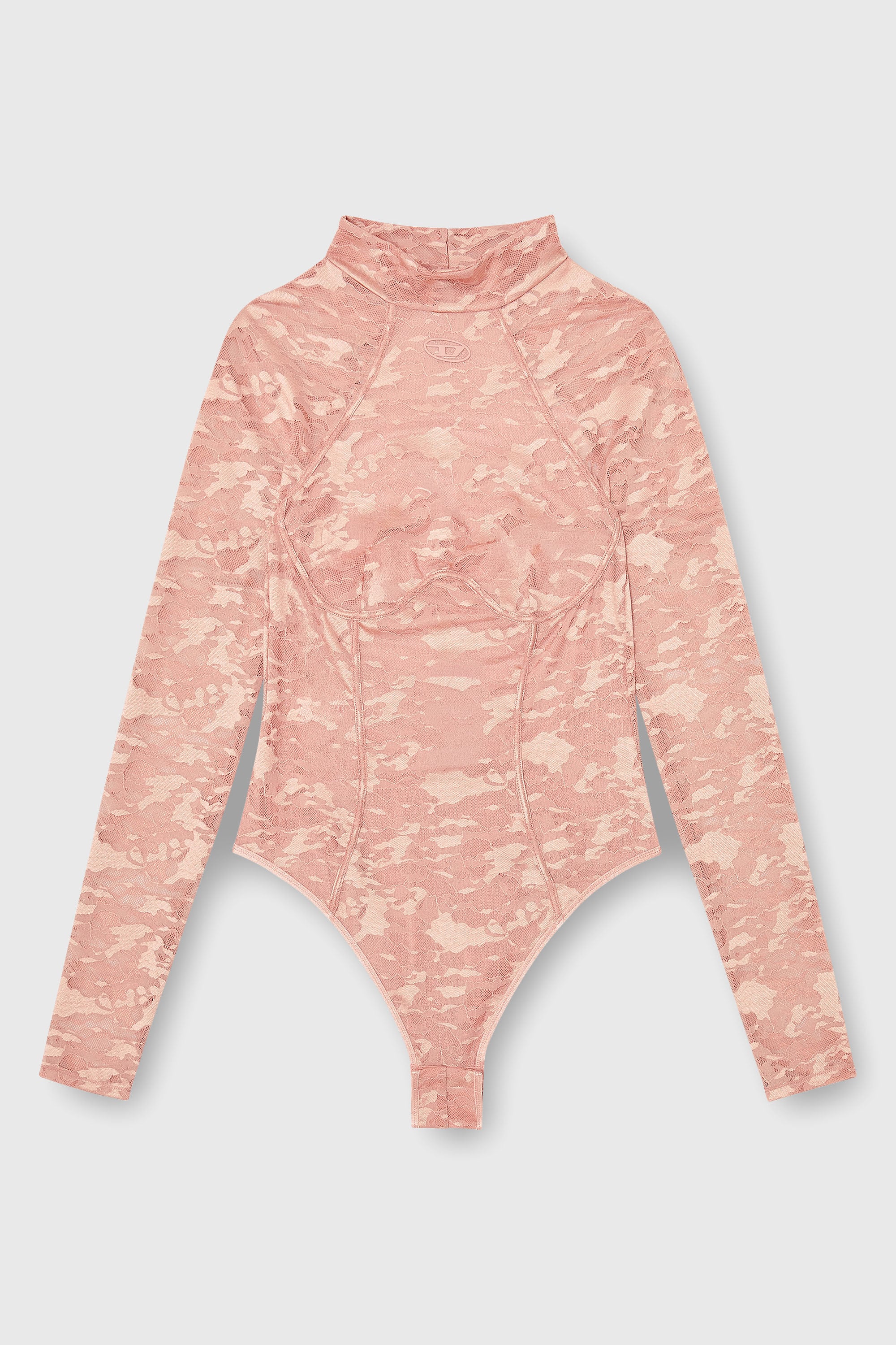 Diesel - VIVIAN-UTLT, Woman's Bodysuit in nylon lace with open back in Nude - 2