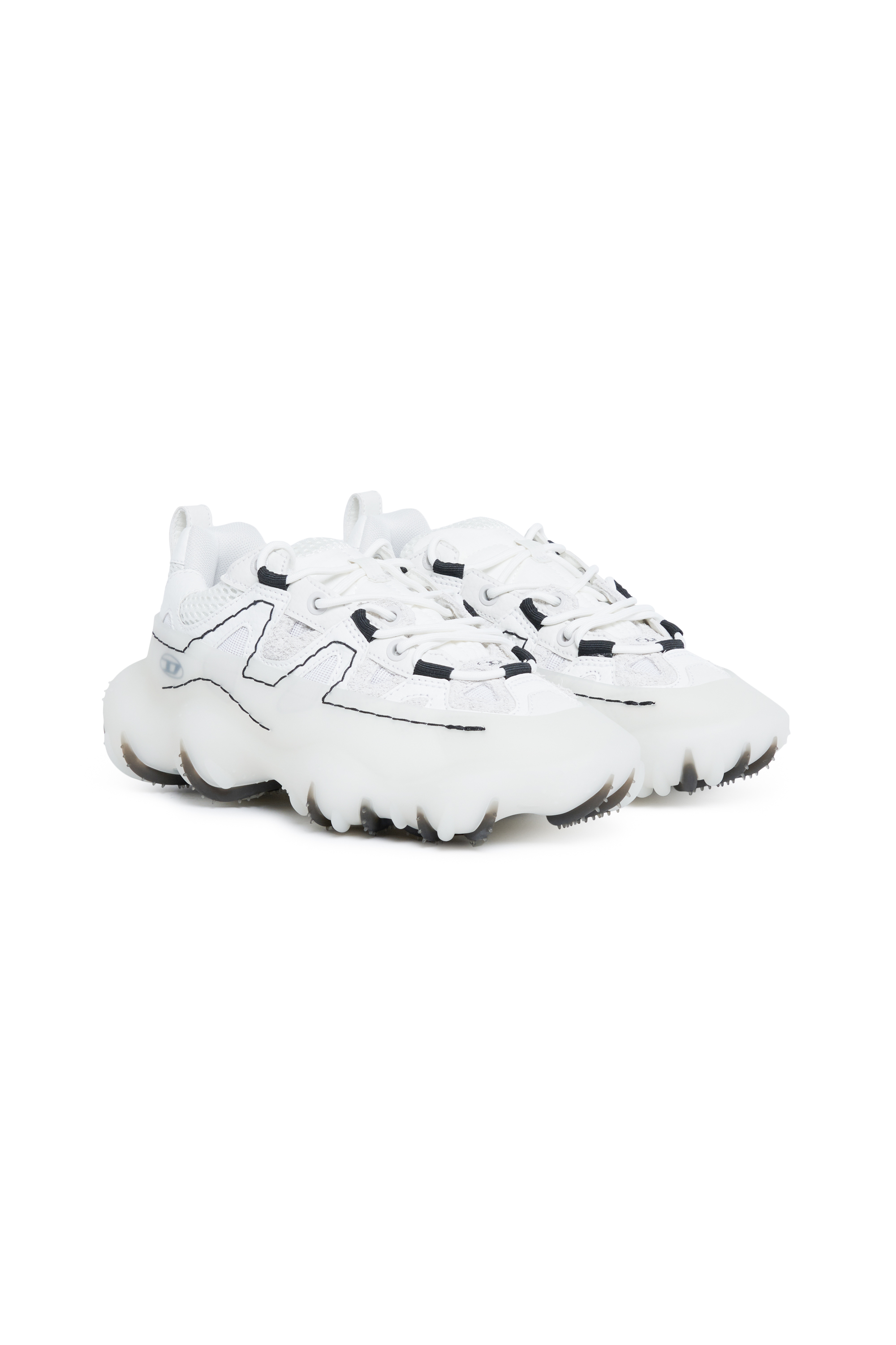 Diesel - S-PROTOTYPE P1, Unisex's Sneakers in mesh, leather and ripstop in White - 2