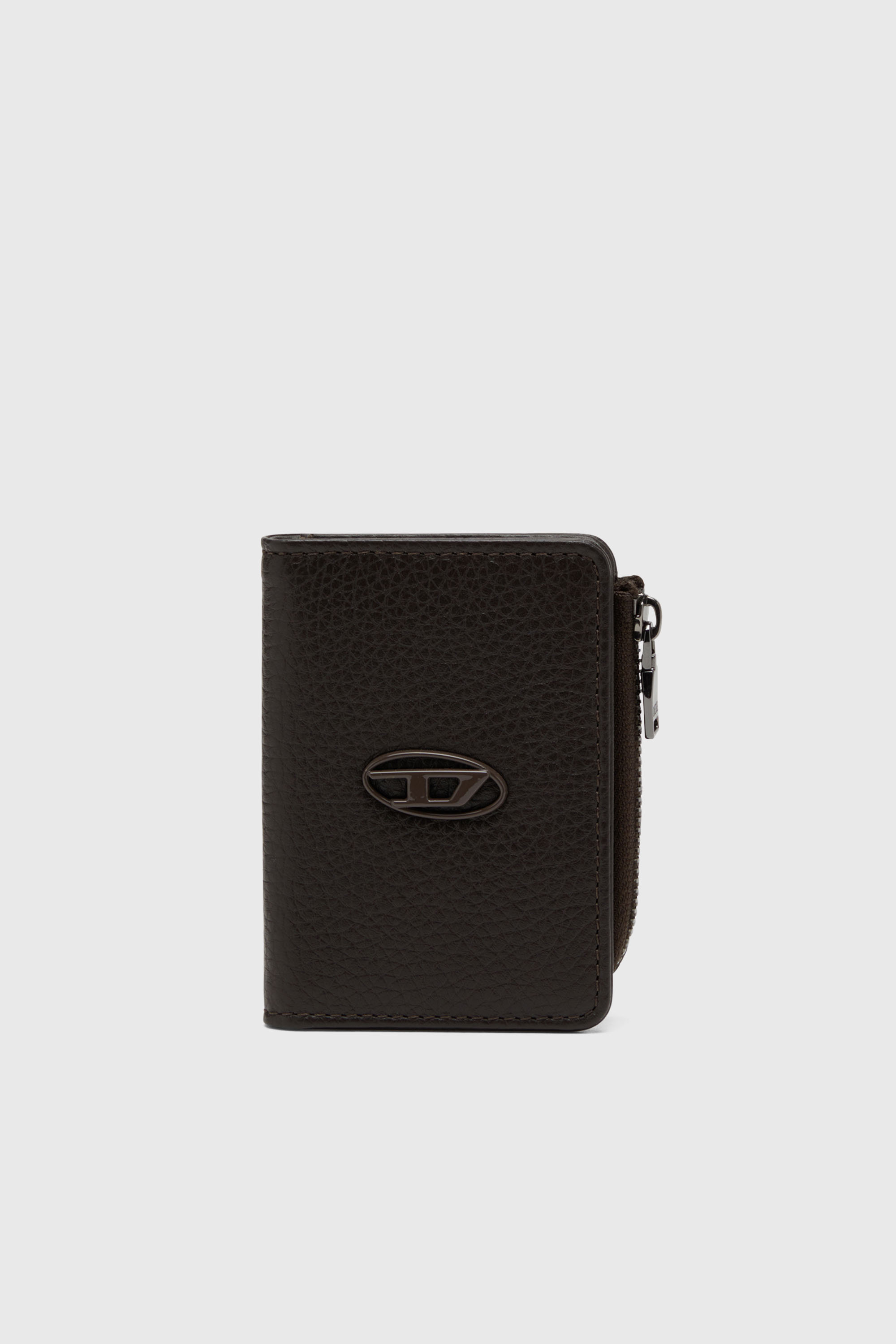 Diesel - HISSU EVO CARD HOLDER L, Man's Leather card holder in Brown - 1
