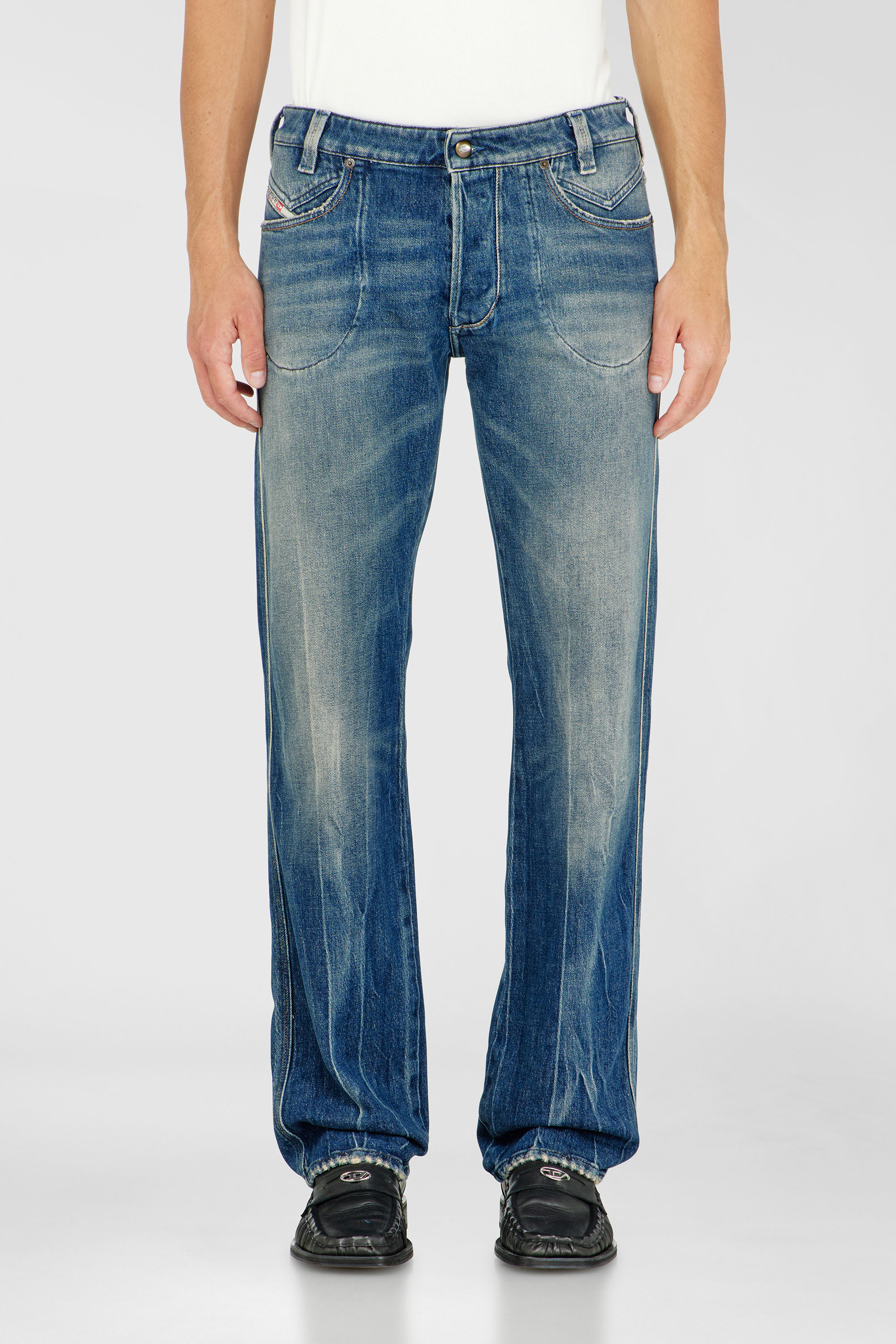 Diesel - Man's Regular Jeans 1985 Larkee 09Q27, Medium blue - 4
