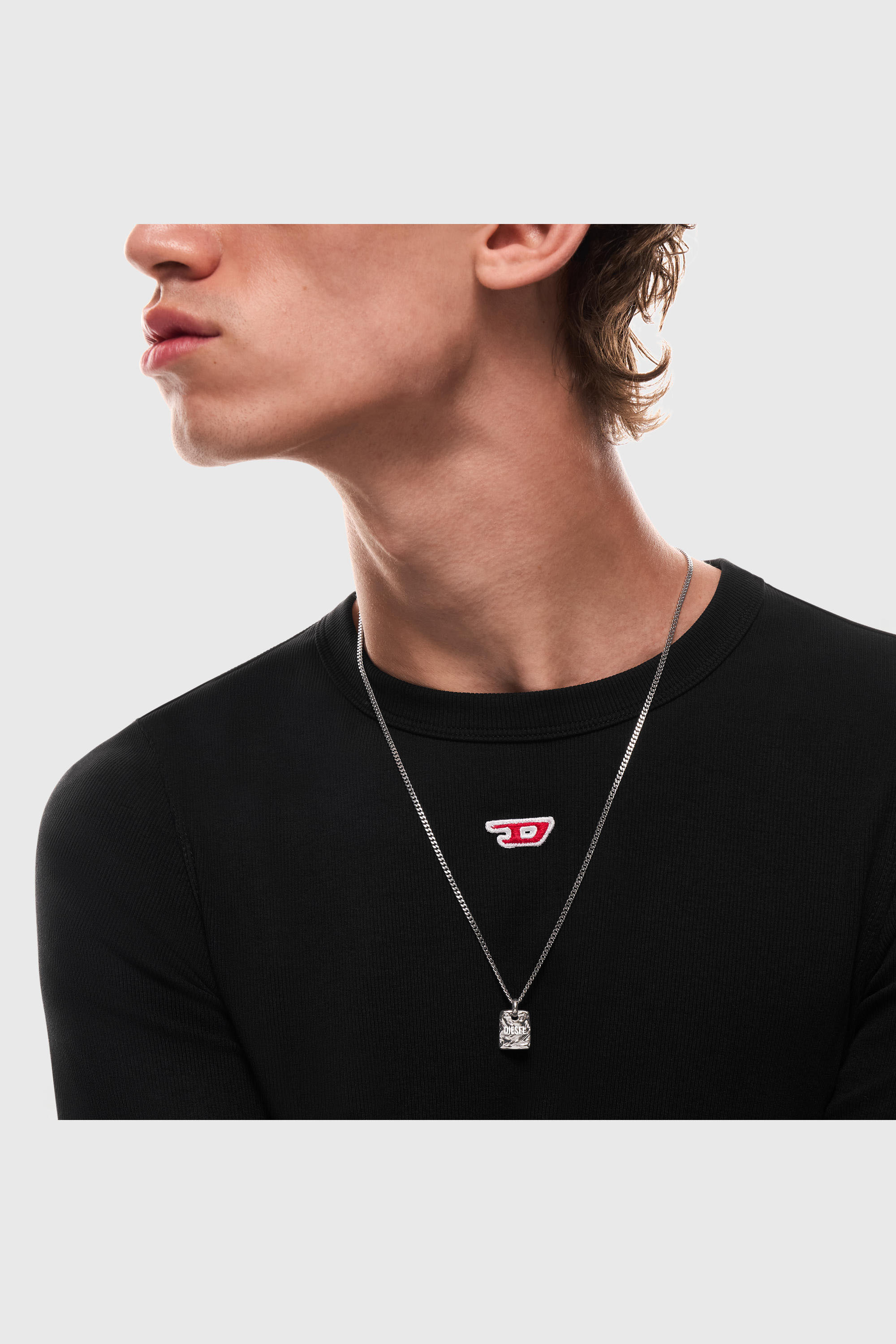 Diesel - DX1734040, Unisex's Stainless Steel Pendant Necklace in Silver - 3