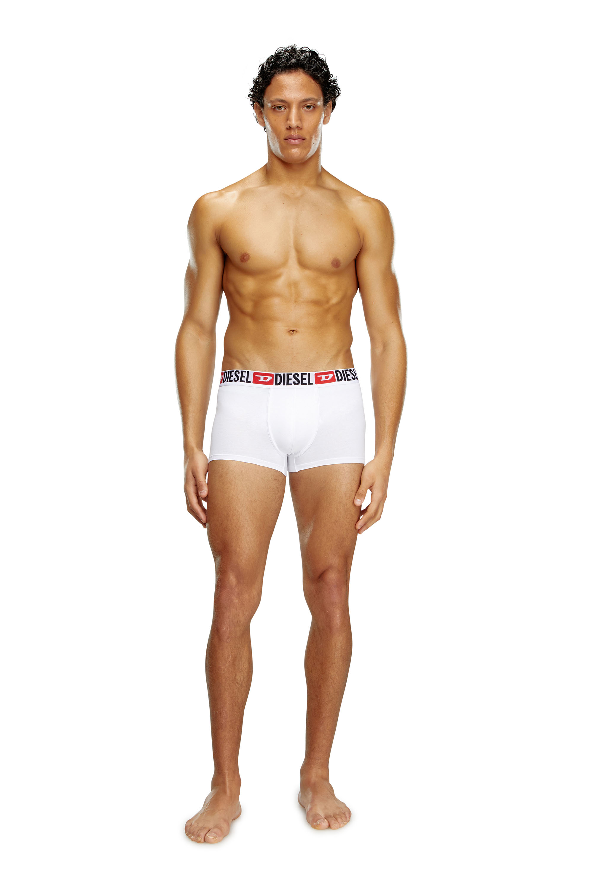 Diesel - UMBX-DAMIENTHREEPACK, Man Three-pack of all-over logo waist boxers in White - Image 4