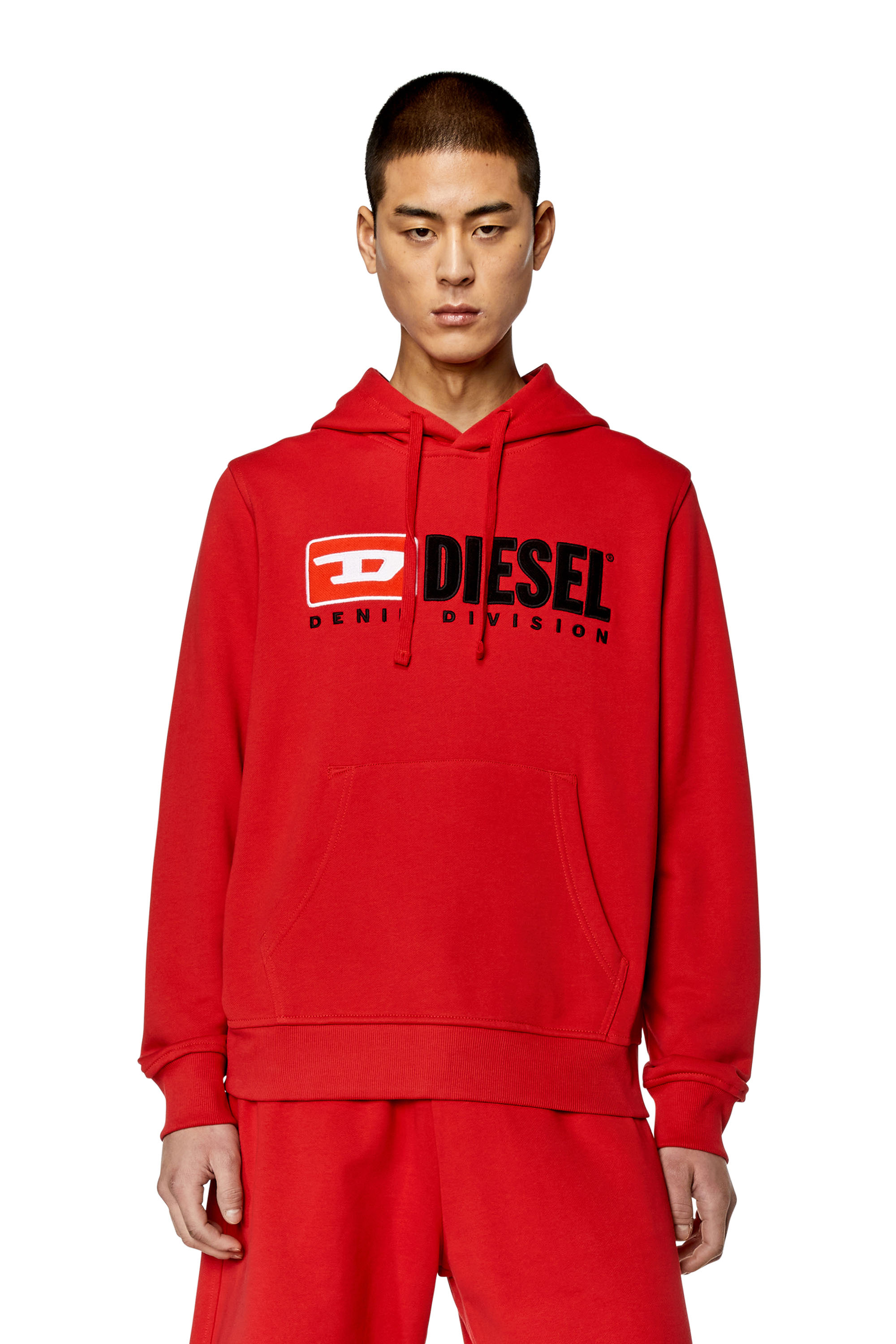 Diesel - S-GINN-HOOD-DIV, Cherry Red - Image 1