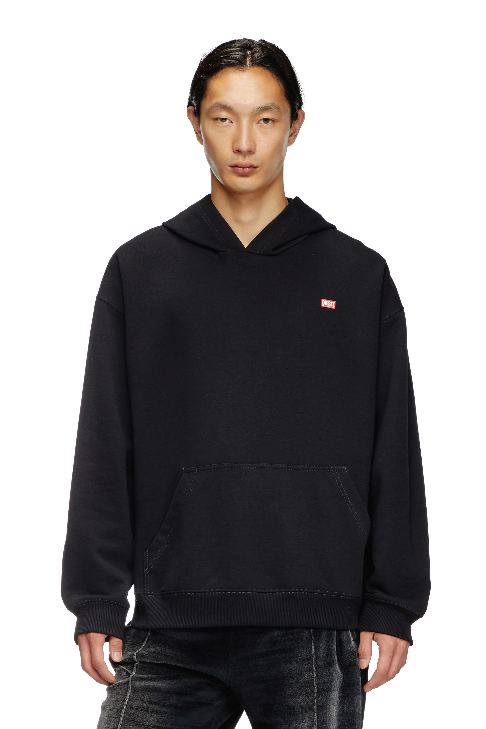 Diesel - S-BOXT-HOOD-R11, Man's Hoodie with runway set print in Black - 1